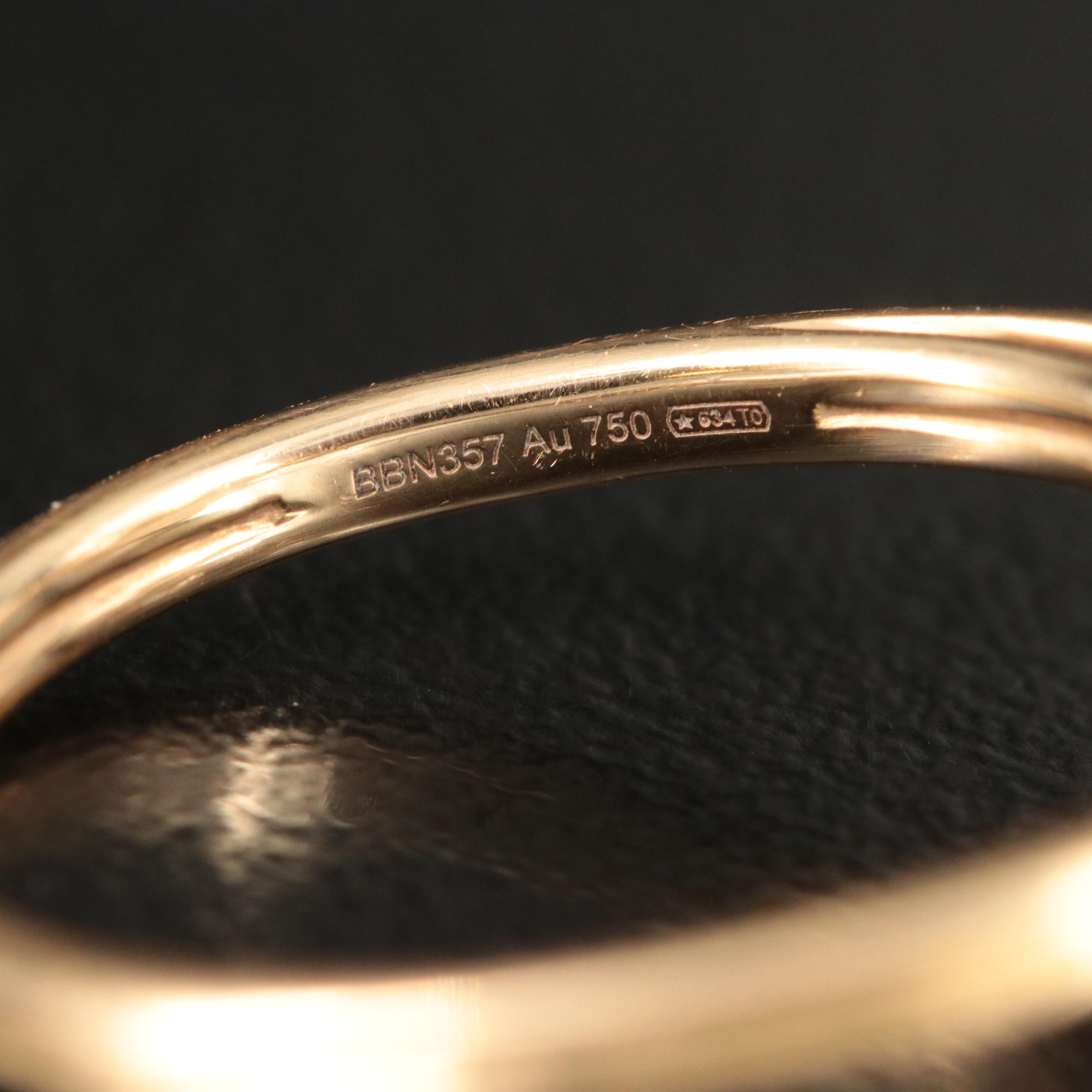 Cartier Amulette de Cartier 18K Mother of Pearl and Diamond Ring