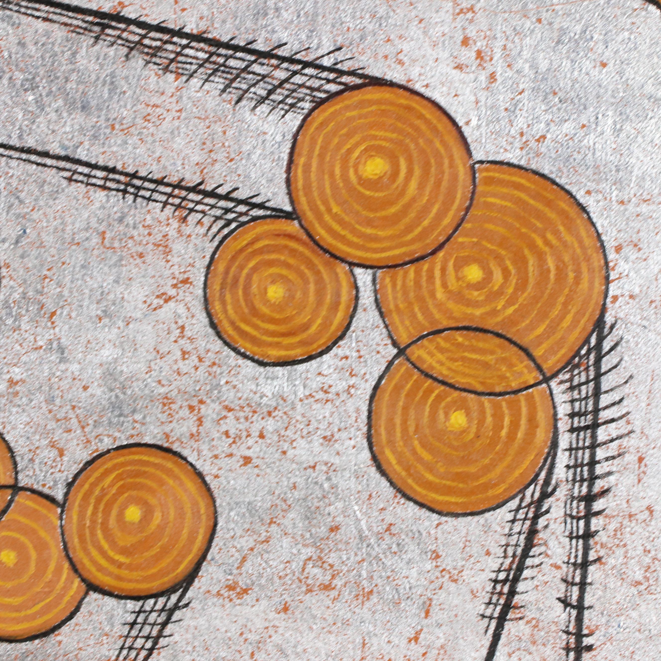 J. Thomas Watkins Modernist Abstract Mixed Media Painting "Motion," 21st Century