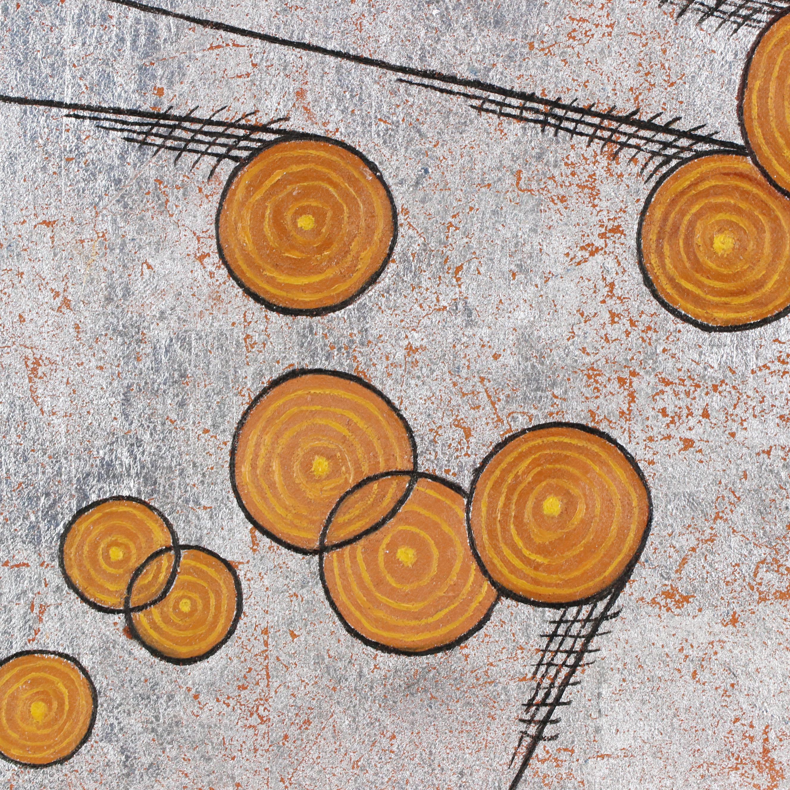 J. Thomas Watkins Modernist Abstract Mixed Media Painting "Motion," 21st Century