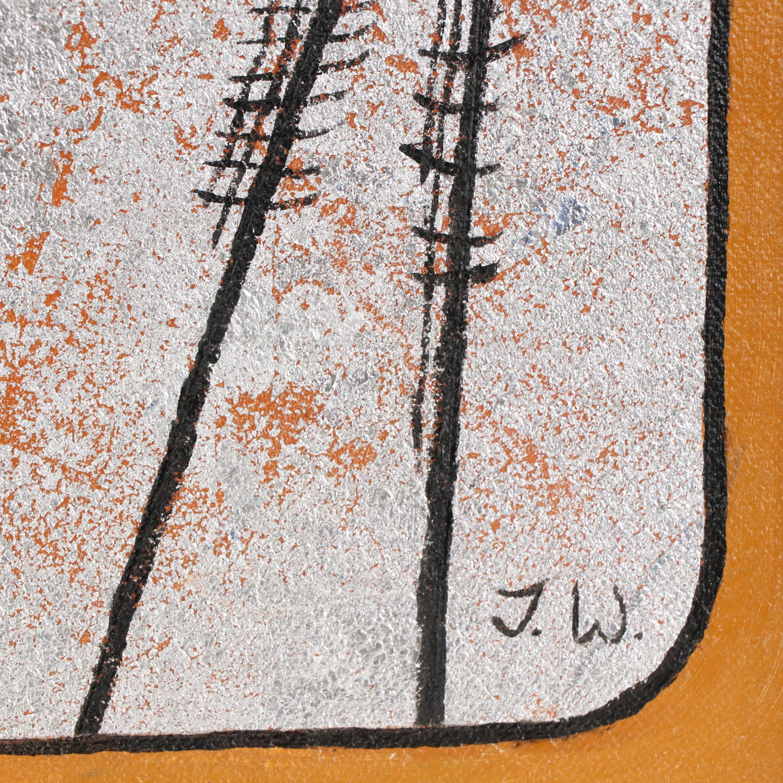 J. Thomas Watkins Modernist Abstract Mixed Media Painting "Motion," 21st Century