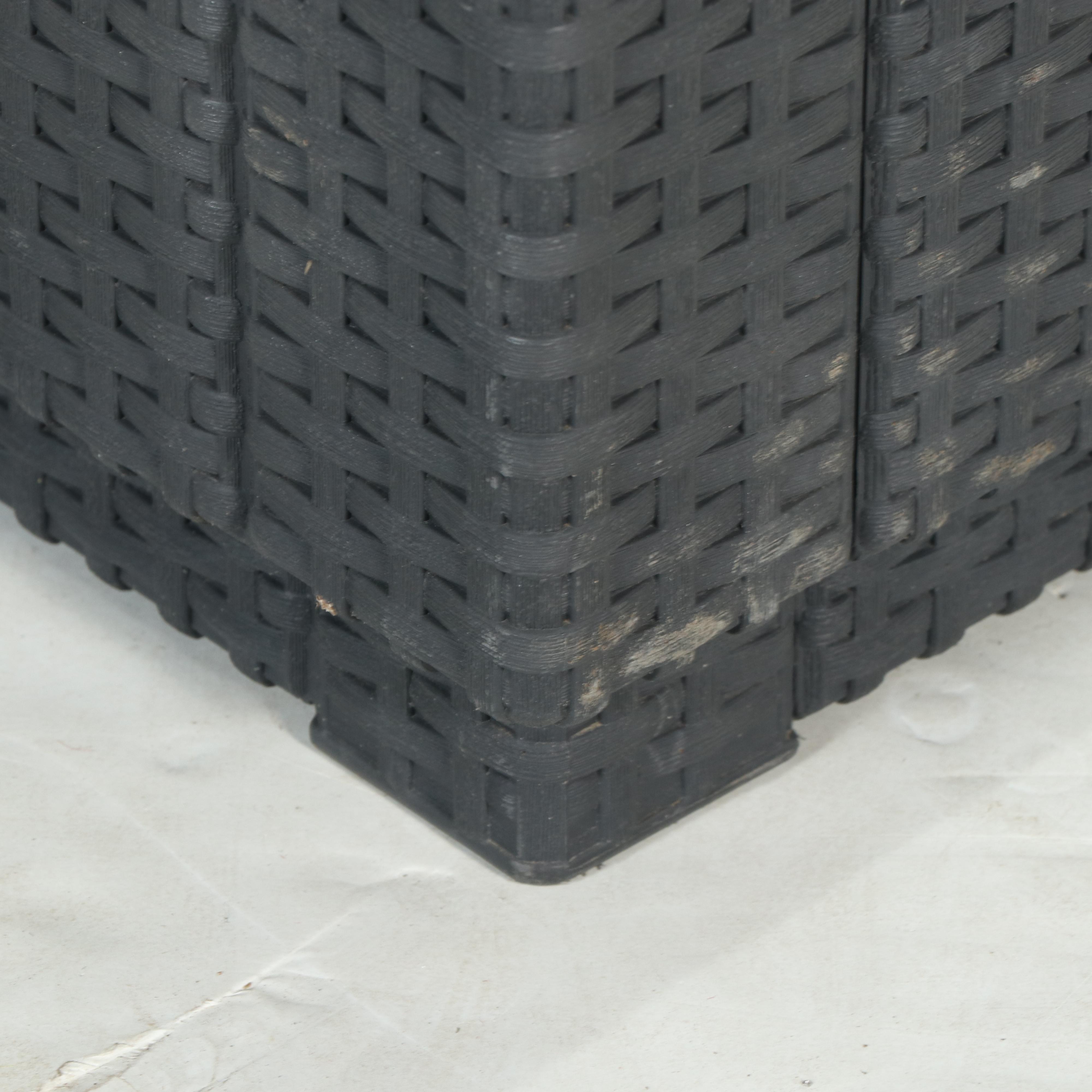 Resin Wicker Patio Side Table and Cooler, Incl. Allibert by Keter California