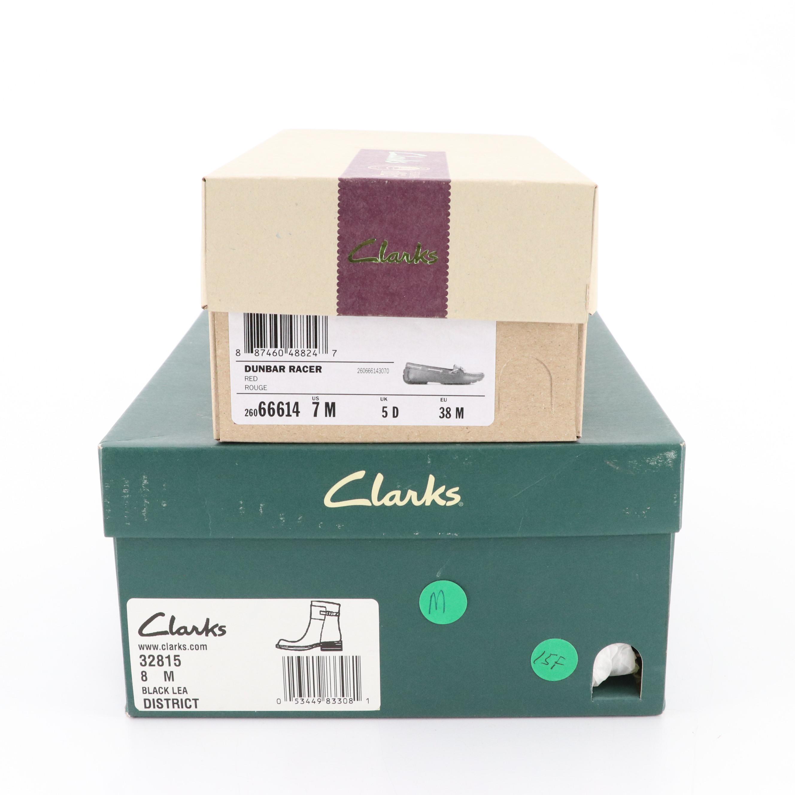 Clarks Artisan Dunbar Racer Driving Loafers and Clarks Black Lea District Boots