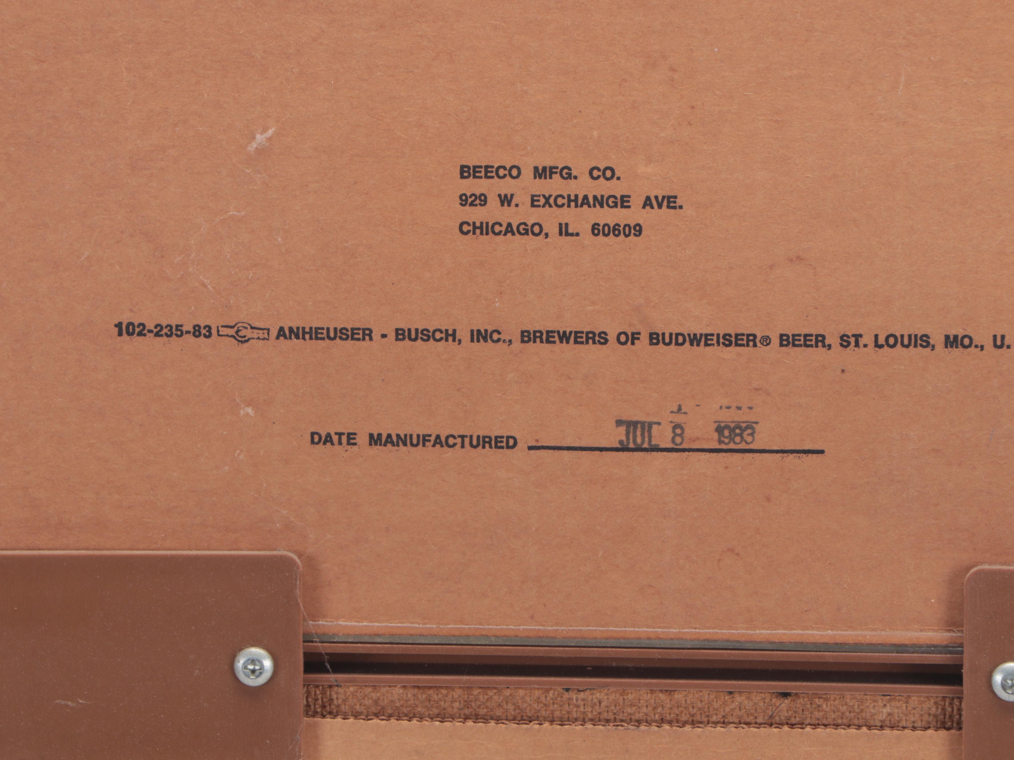 Bud Light and Budweiser Wood-Framed Advertising Bar Mirrors, 1980s