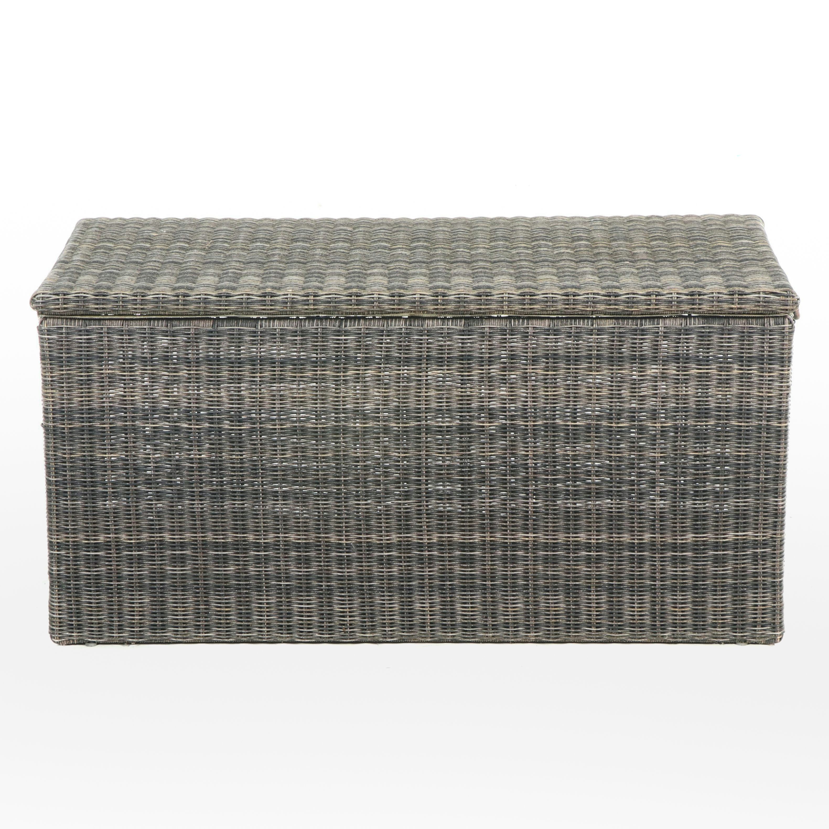 Wicker Lift-Lid Deck Box