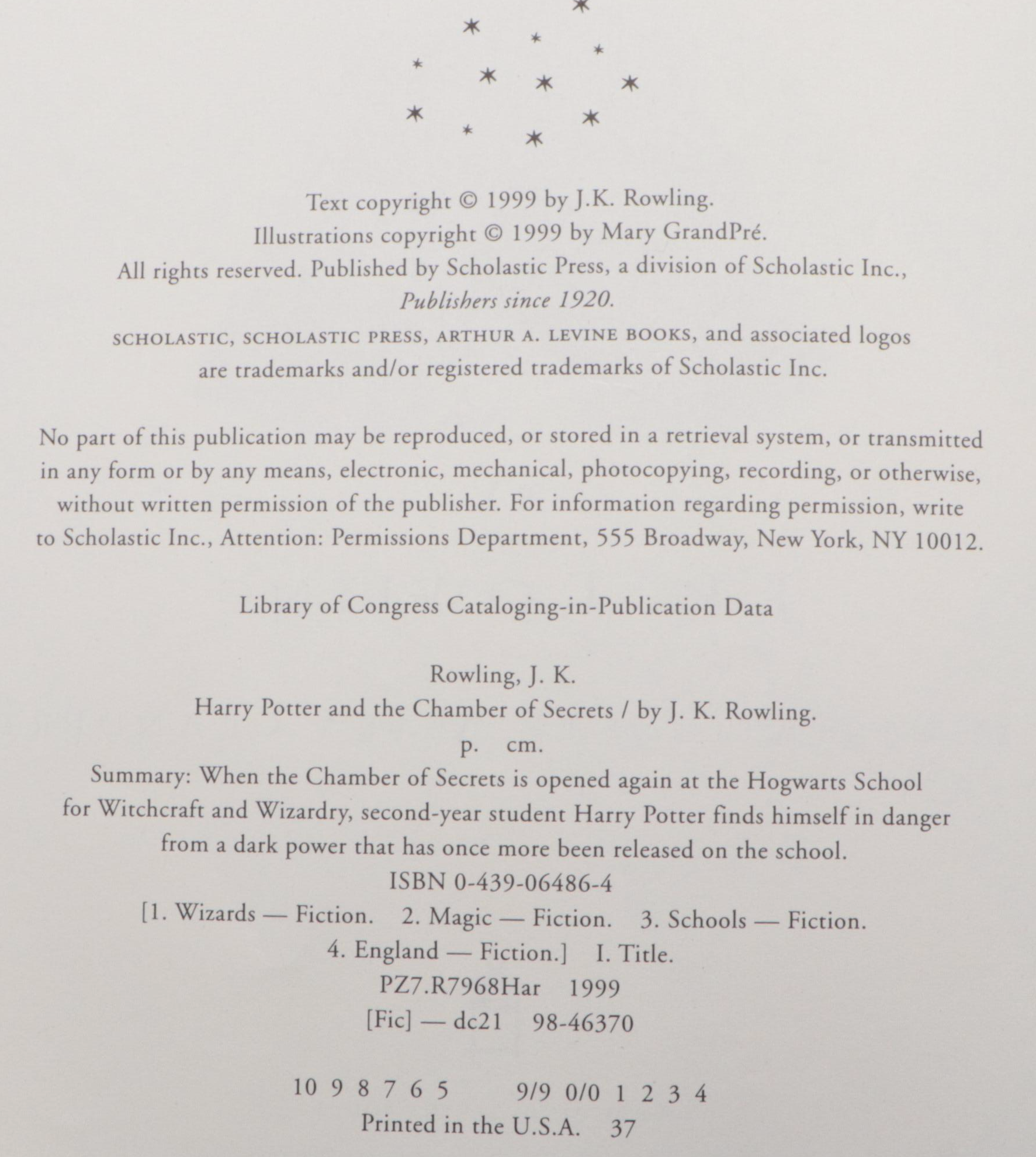 First American Edition "Harry Potter" Complete Set by J. K. Rowling