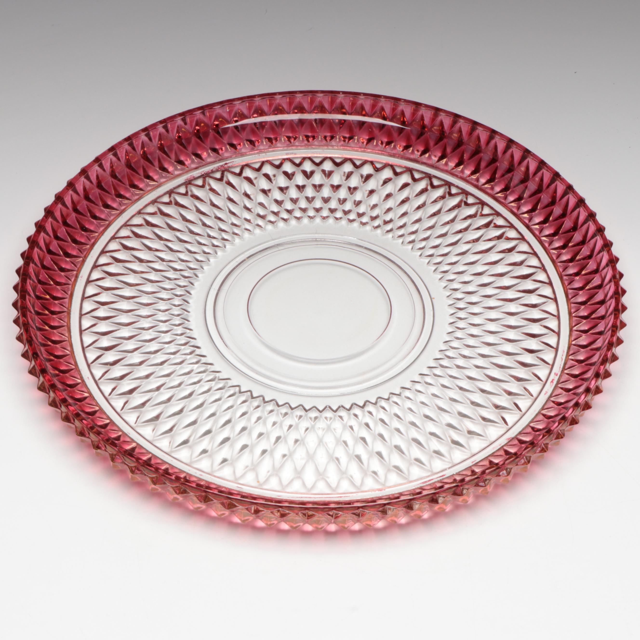 Mikasa "Diamond Fire" Glass Bowl, Round Glass Serving Trays, & More