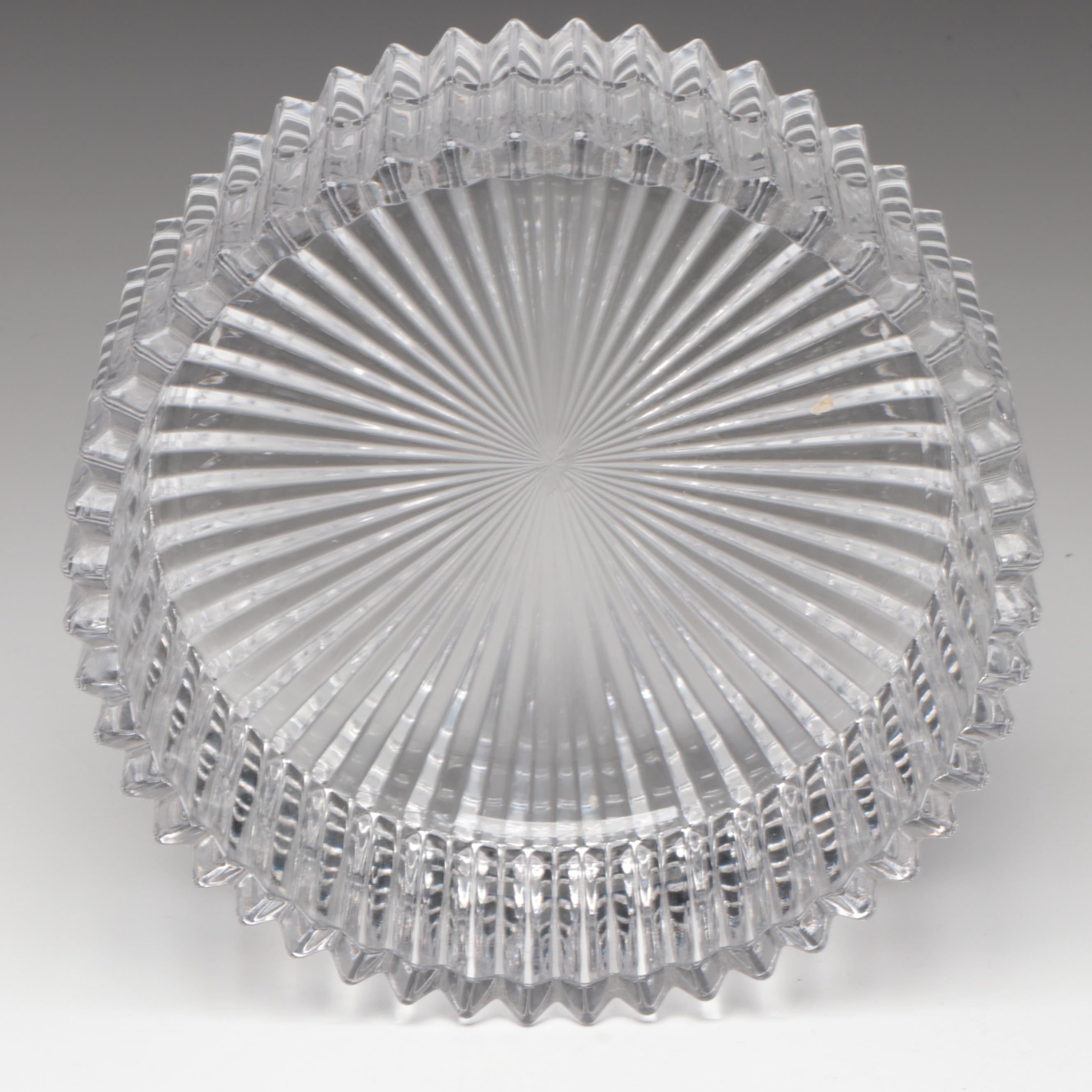 Mikasa "Diamond Fire" Glass Bowl, Round Glass Serving Trays, & More
