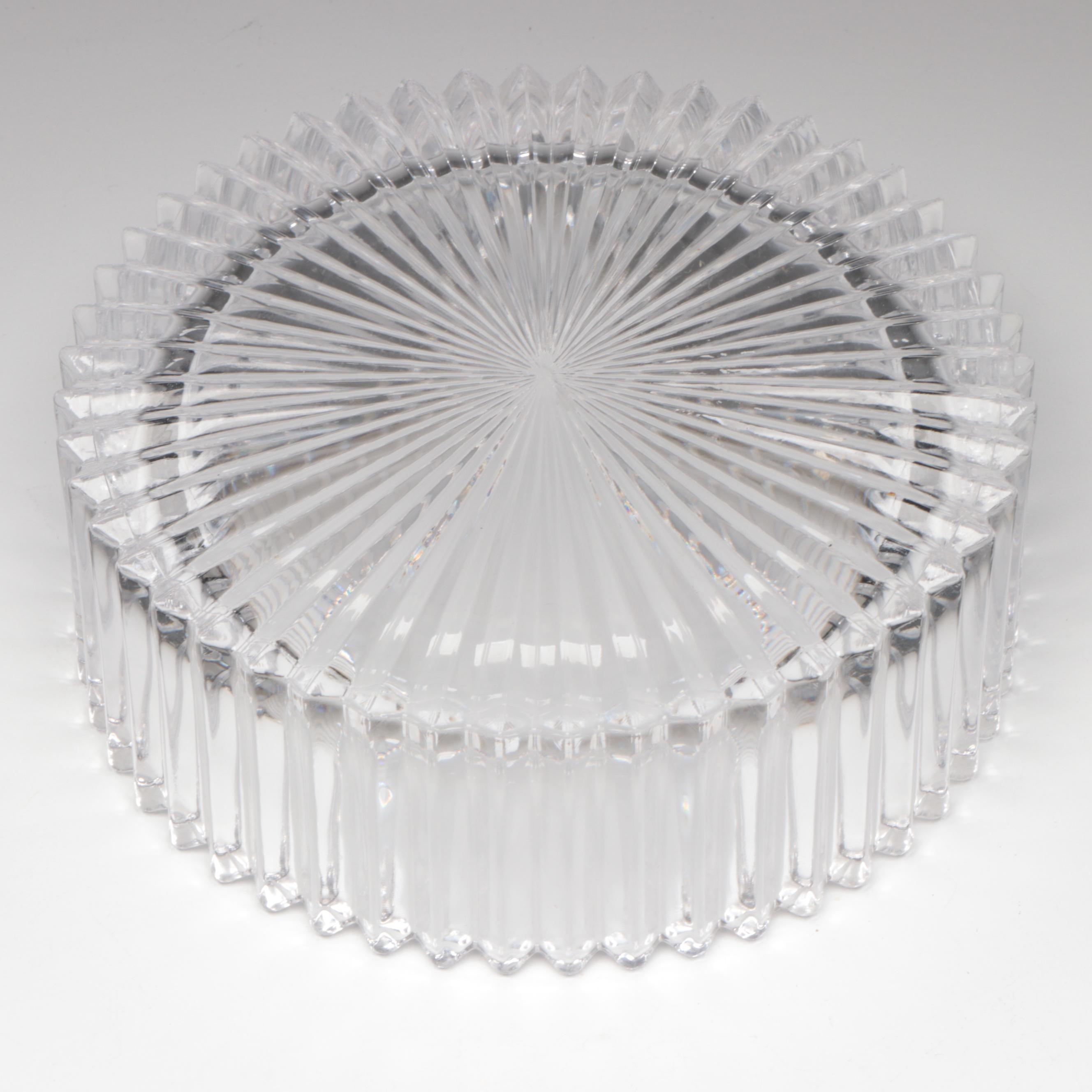 Mikasa "Diamond Fire" Glass Bowl, Round Glass Serving Trays, & More