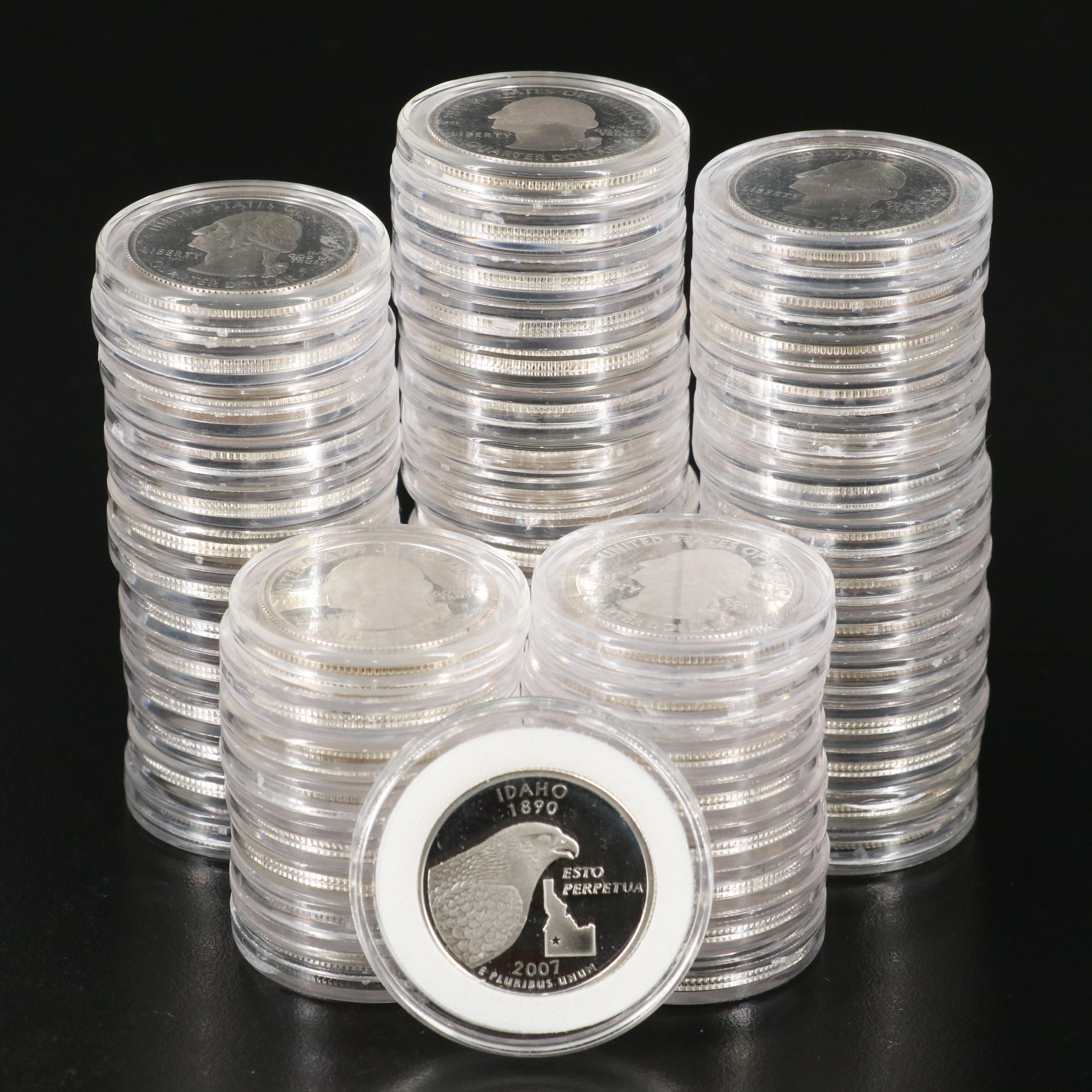 Complete Collection of  Fifty-Nine State and Territories Silver Quarter Proofs
