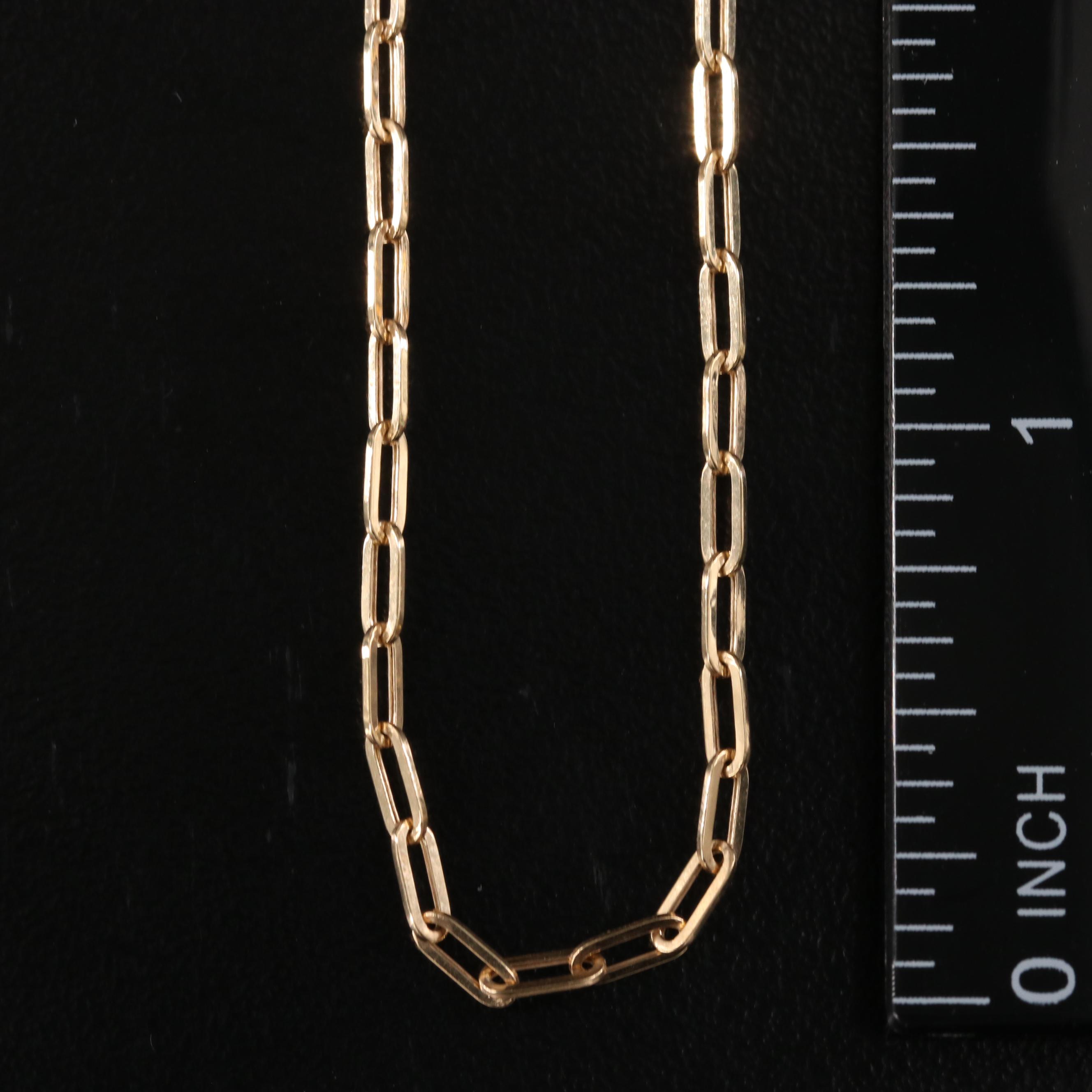 10K Paper Clip Chain Necklace