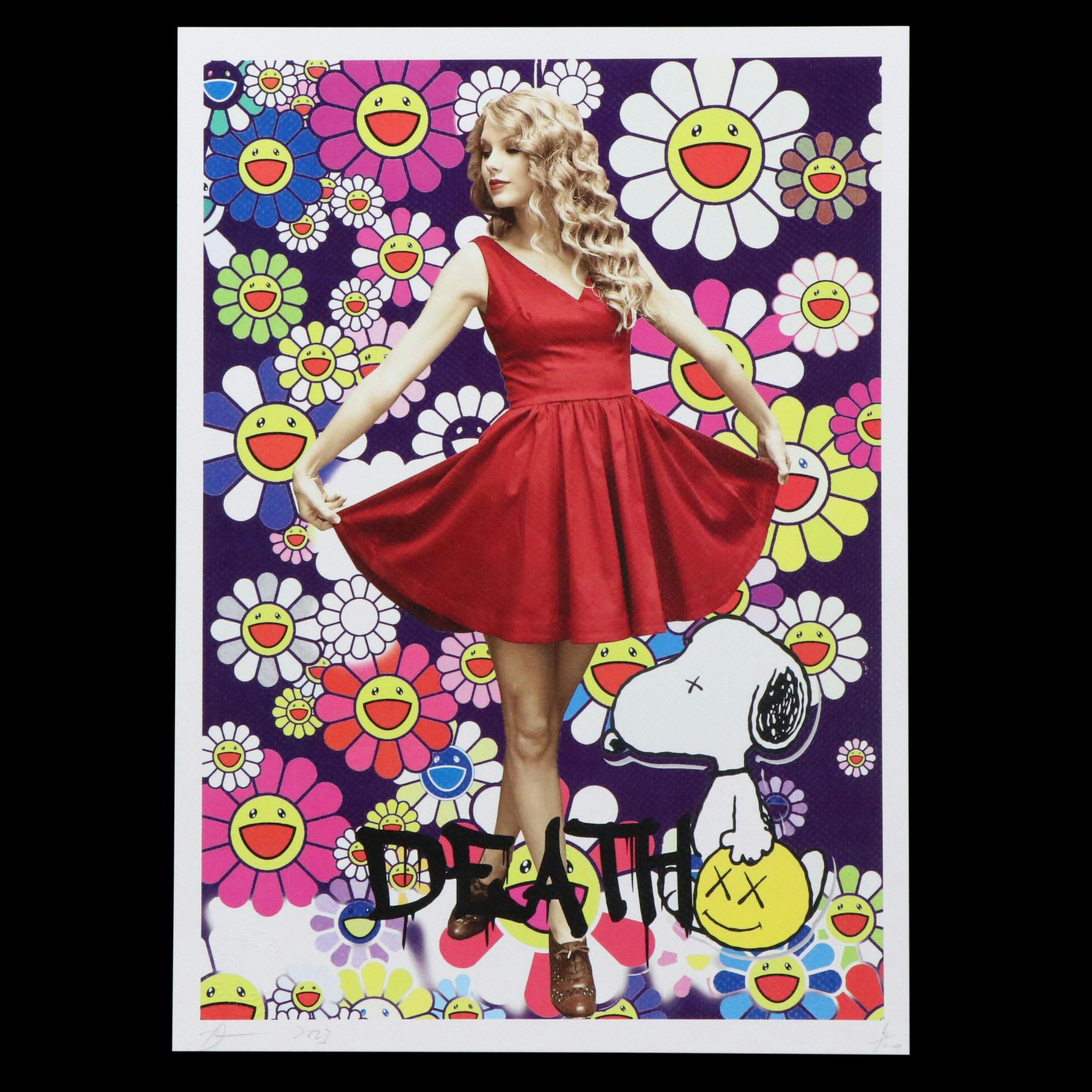 Death NYC Graphic Digital Print with Murakami and Taylor Swift
