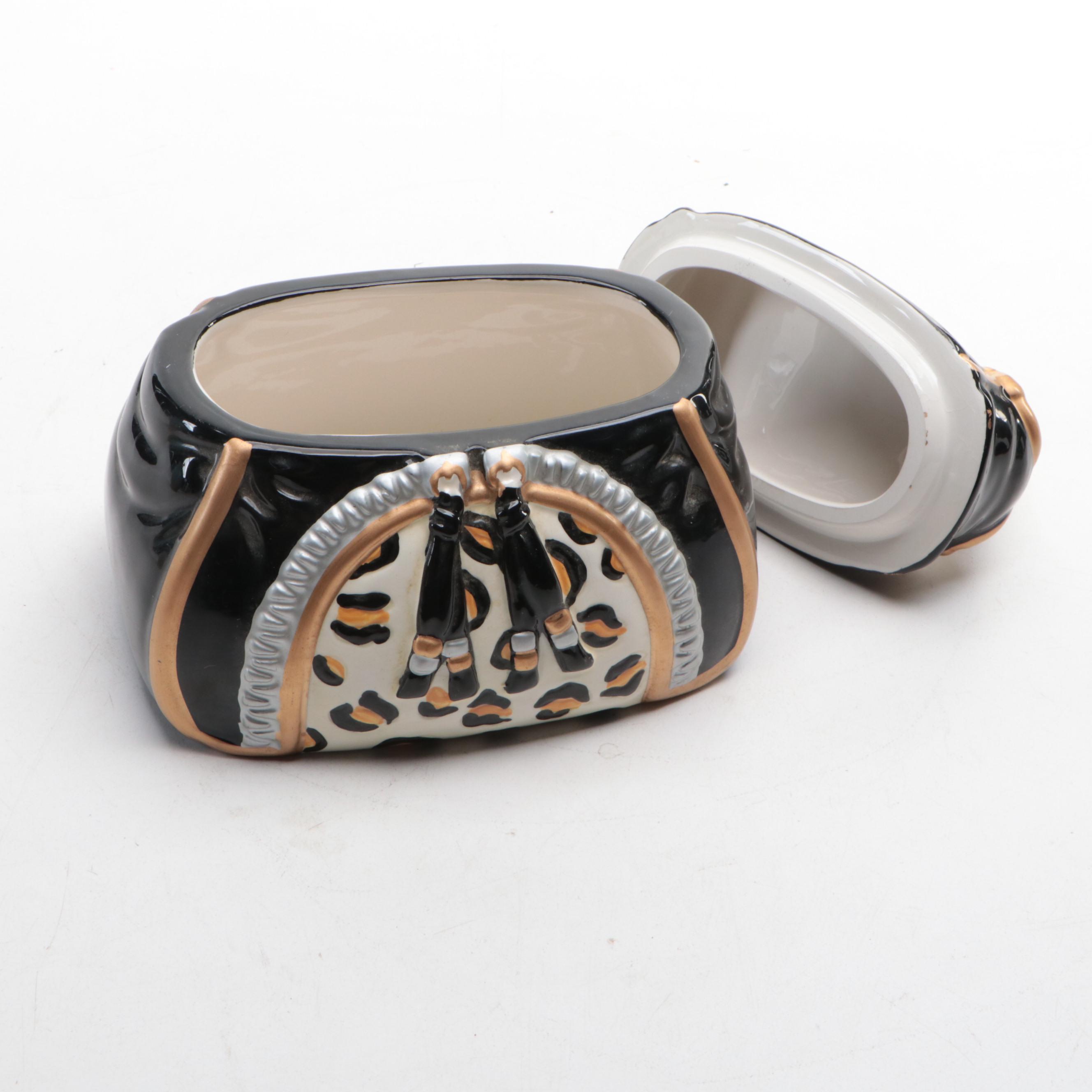 Earthenware "Treats' Dog Cookie Jar, David's Cookie Jar & Resin Lidded Compote