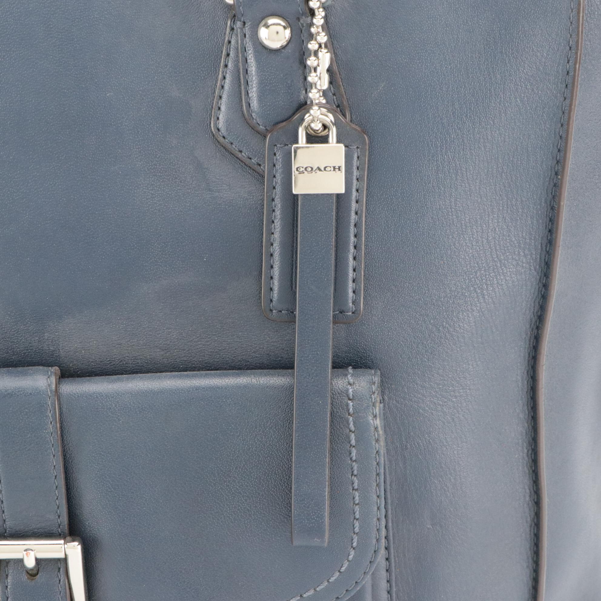 Coach Charlie Tote in Leather & Alexandra Two-Way Croc Embossed Shoulder Bag