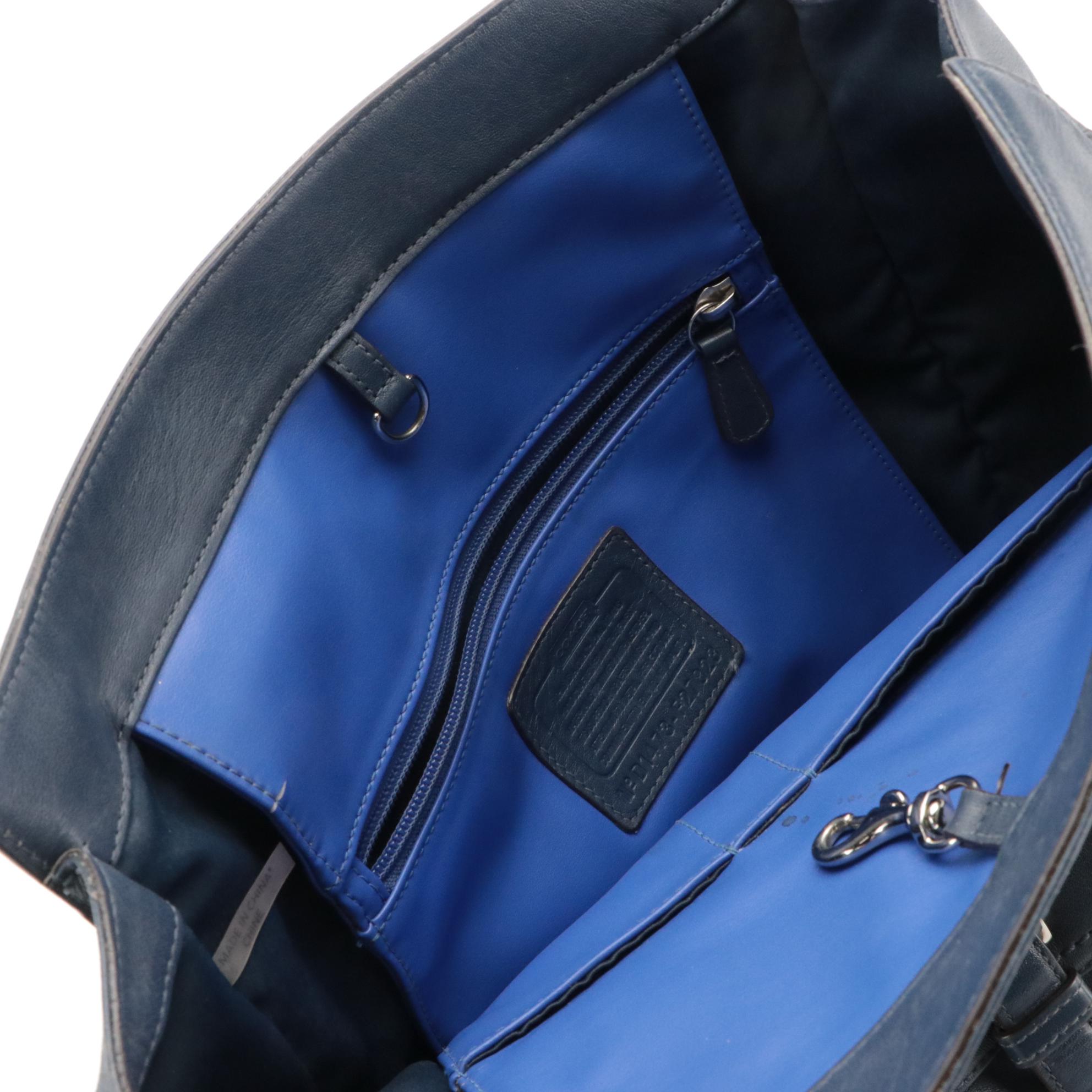 Coach Charlie Tote in Leather & Alexandra Two-Way Croc Embossed Shoulder Bag