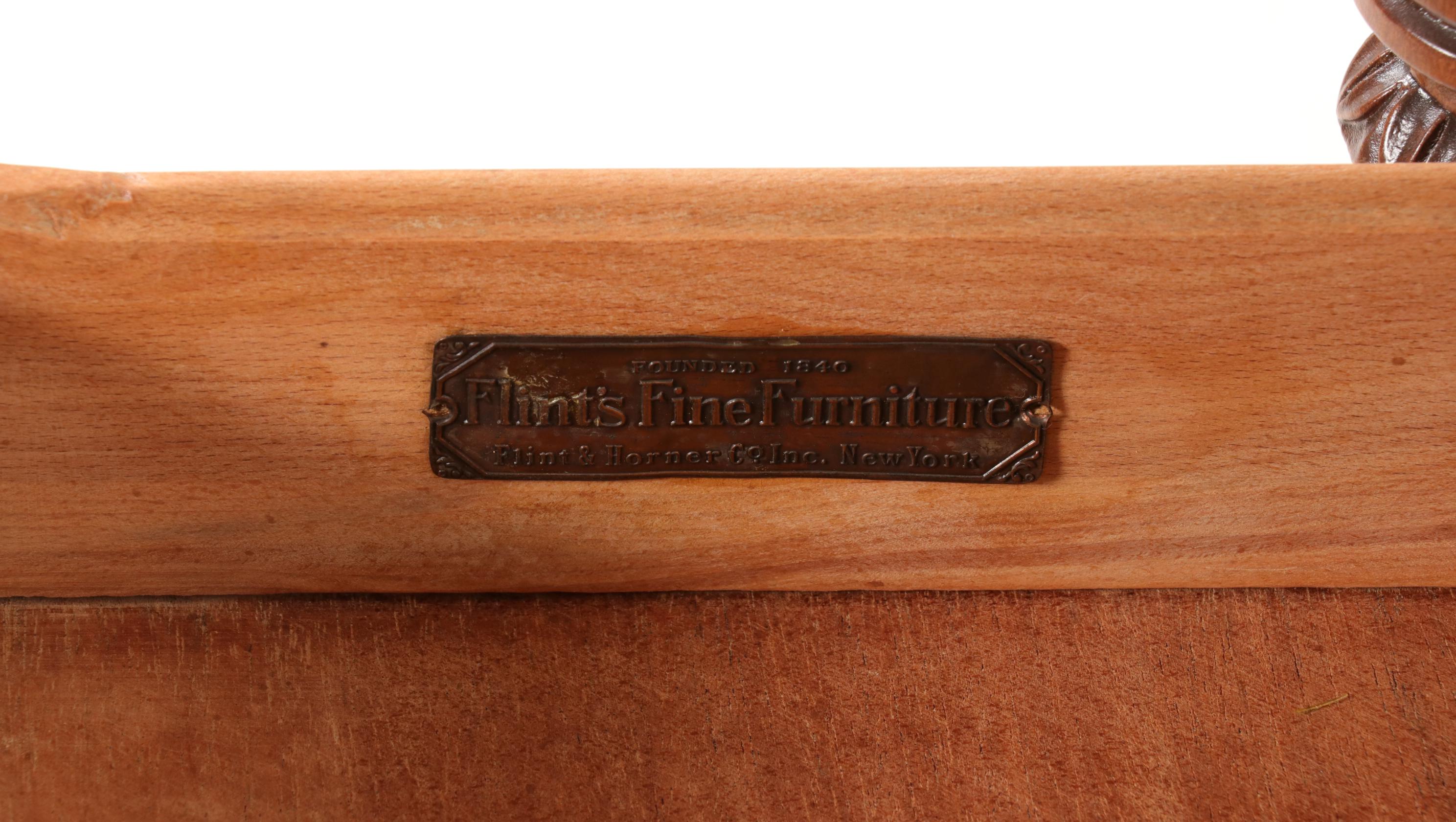 Federal Style Mahogany Two-Pedestal Console Table