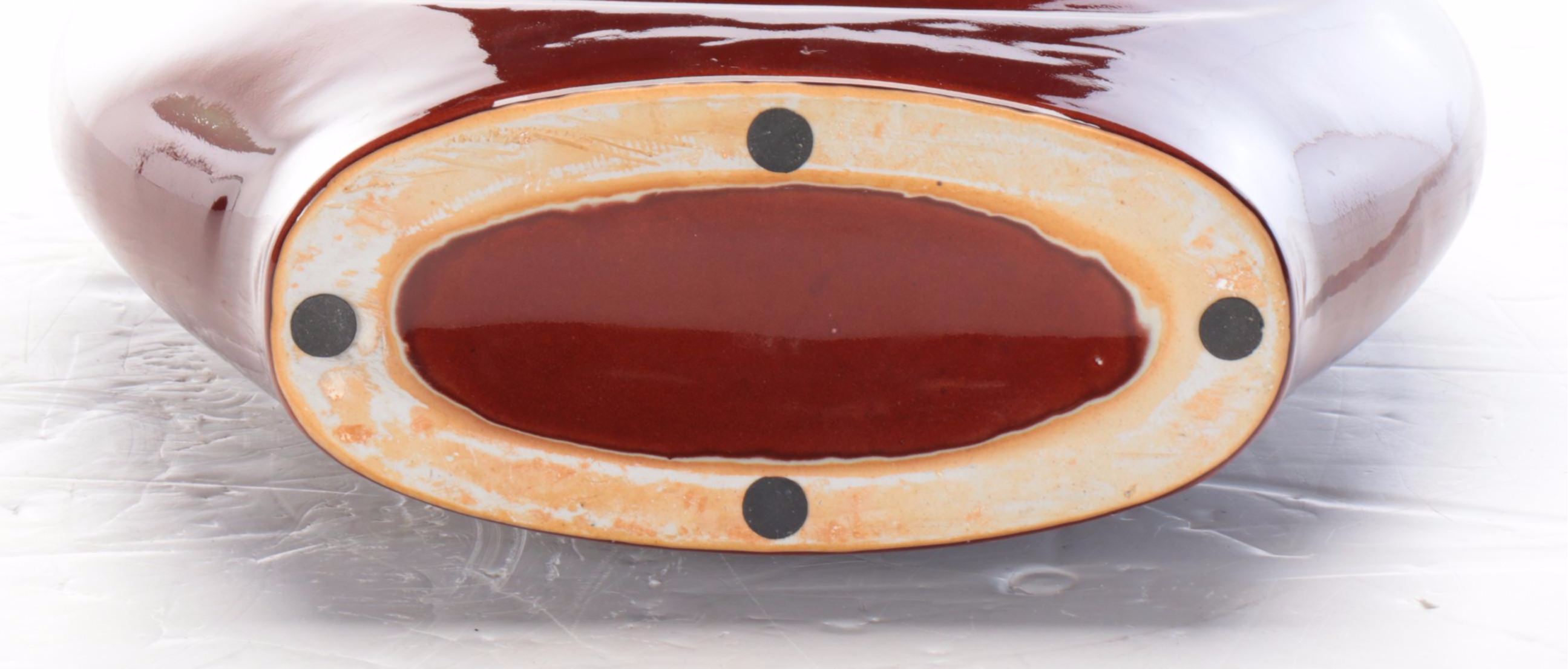 Red Glossy Glazed Ceramic Floor Vases