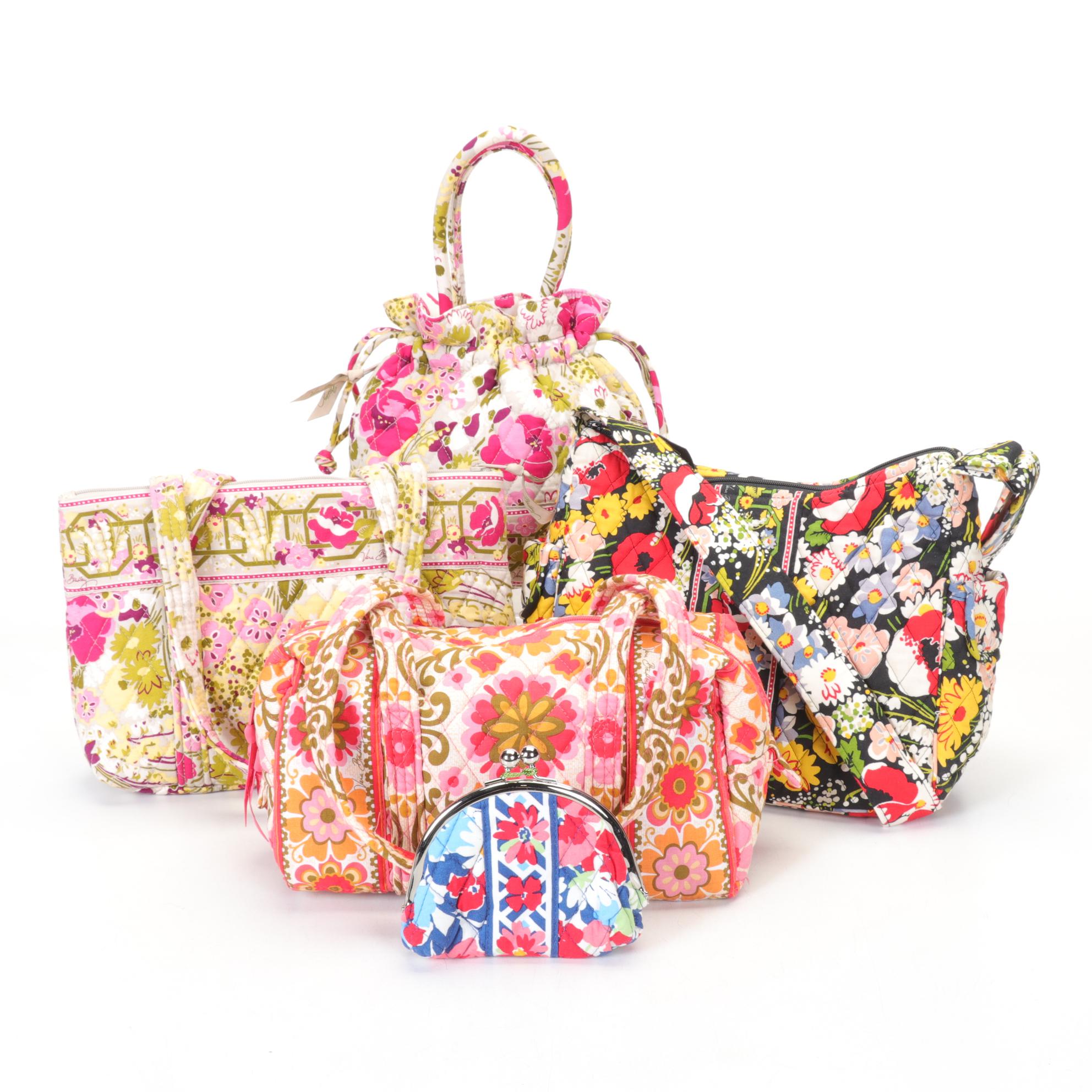 Vera Bradley Floral Print Quilted Bag and Coin Purse Collection