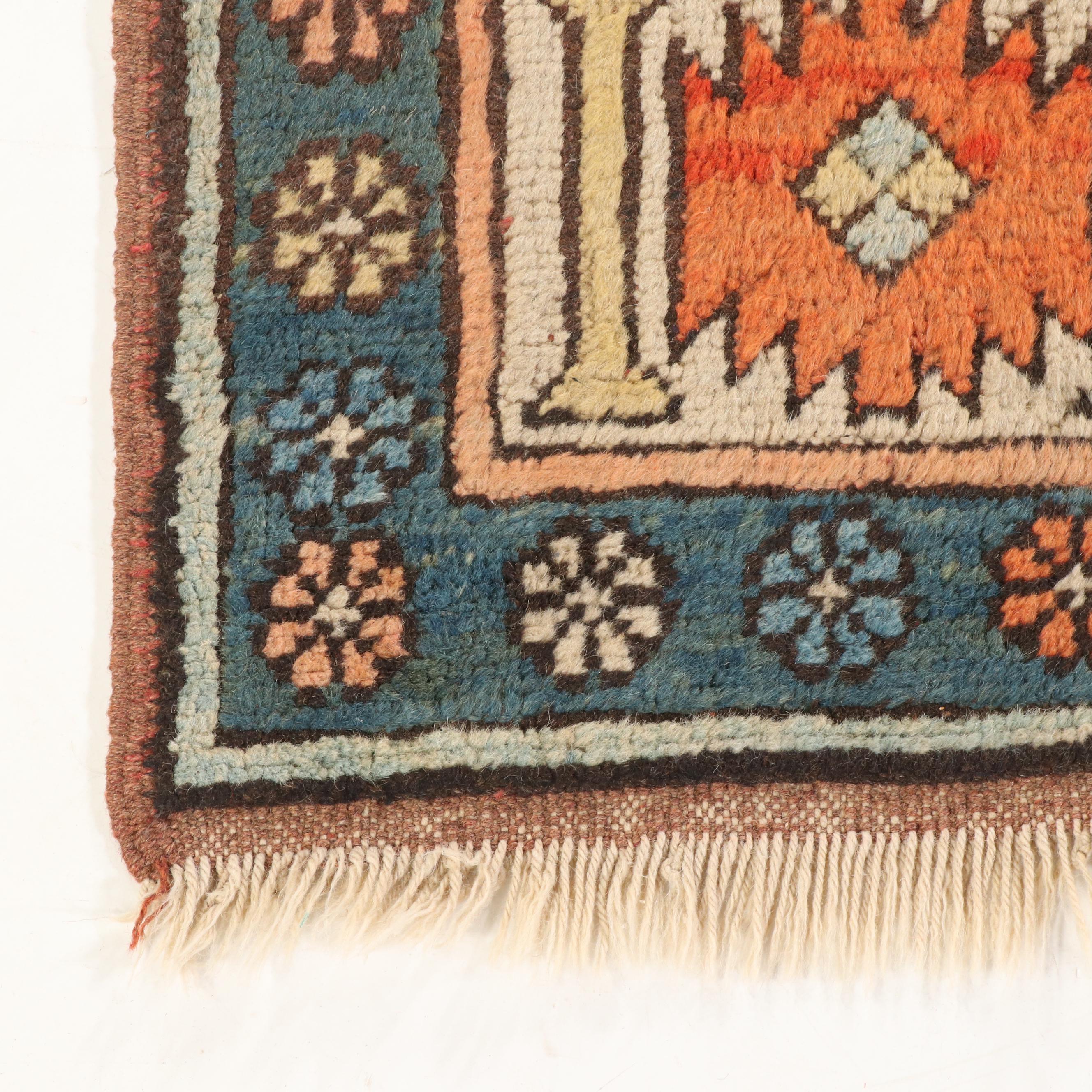 7'11 x 10'7 Hand-Knotted Caucasian Kazak Area Rug