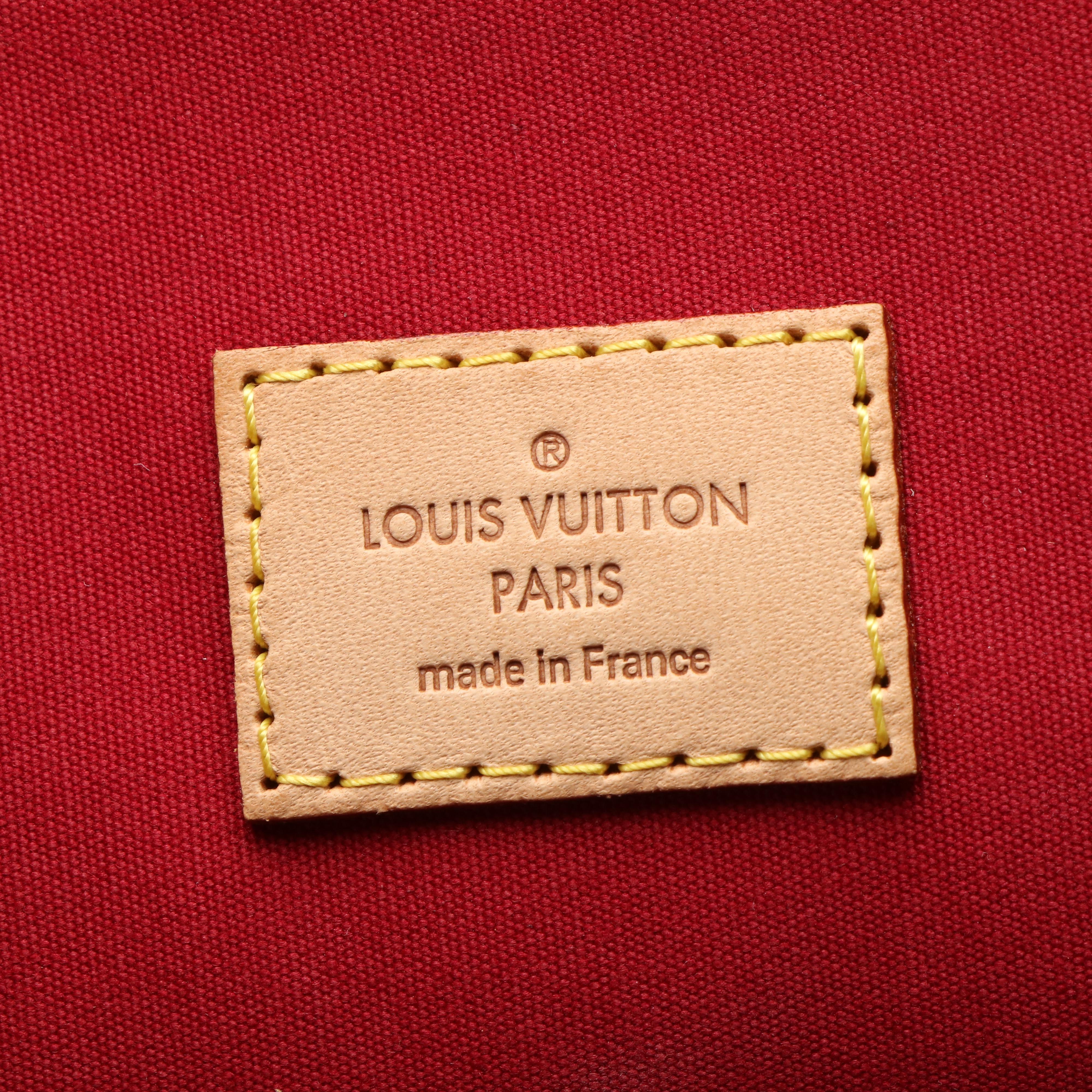 Louis Vuitton Alma GM Bag in Pomme D'Amour Monogram Vernis