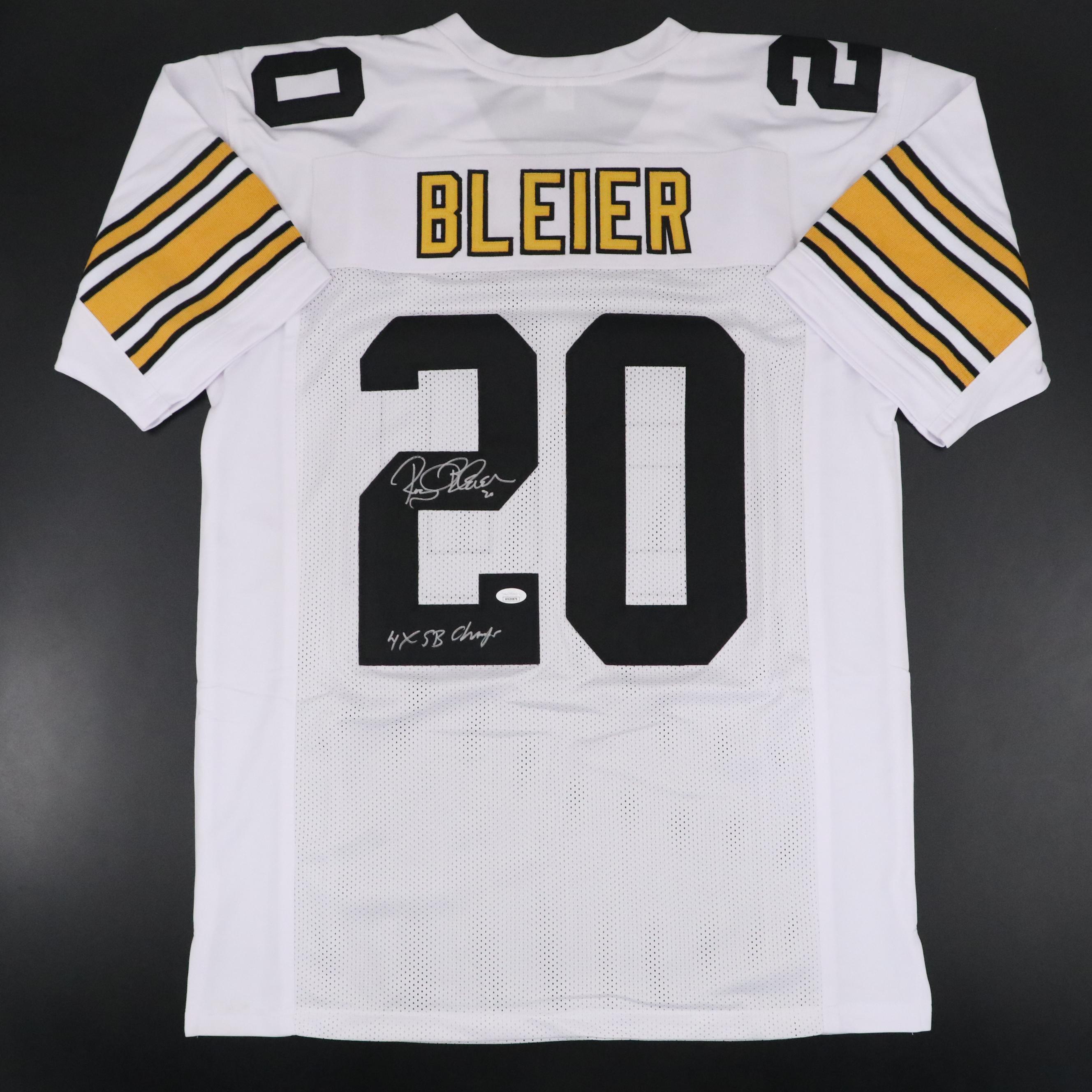 Rocky Bleier Signed "4 x SB Champ" Pittsburgh Steelers Football Jersey