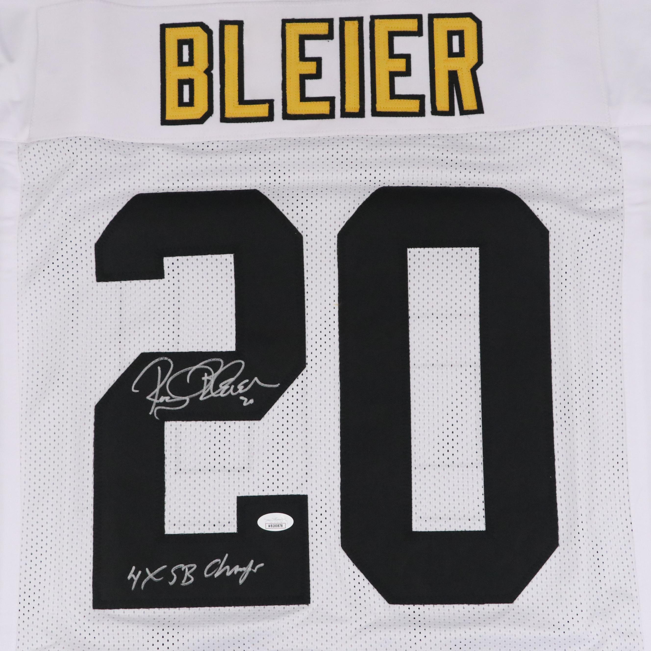 Rocky Bleier Signed "4 x SB Champ" Pittsburgh Steelers Football Jersey