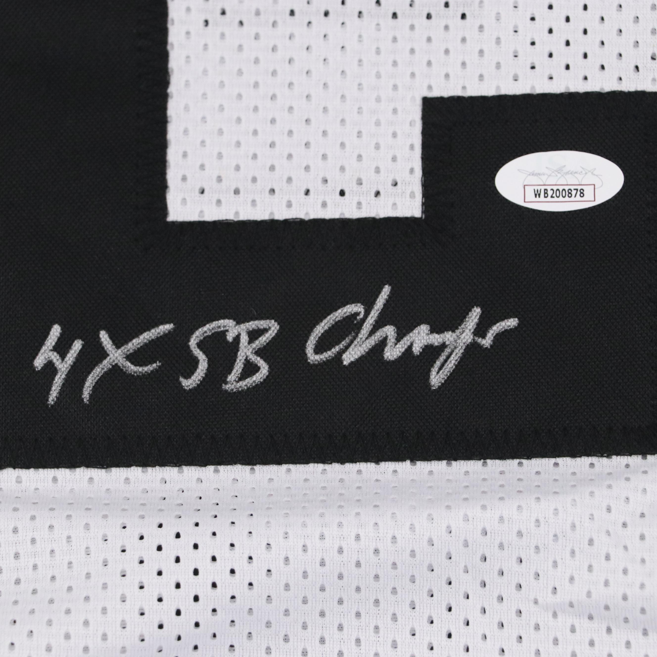 Rocky Bleier Signed "4 x SB Champ" Pittsburgh Steelers Football Jersey