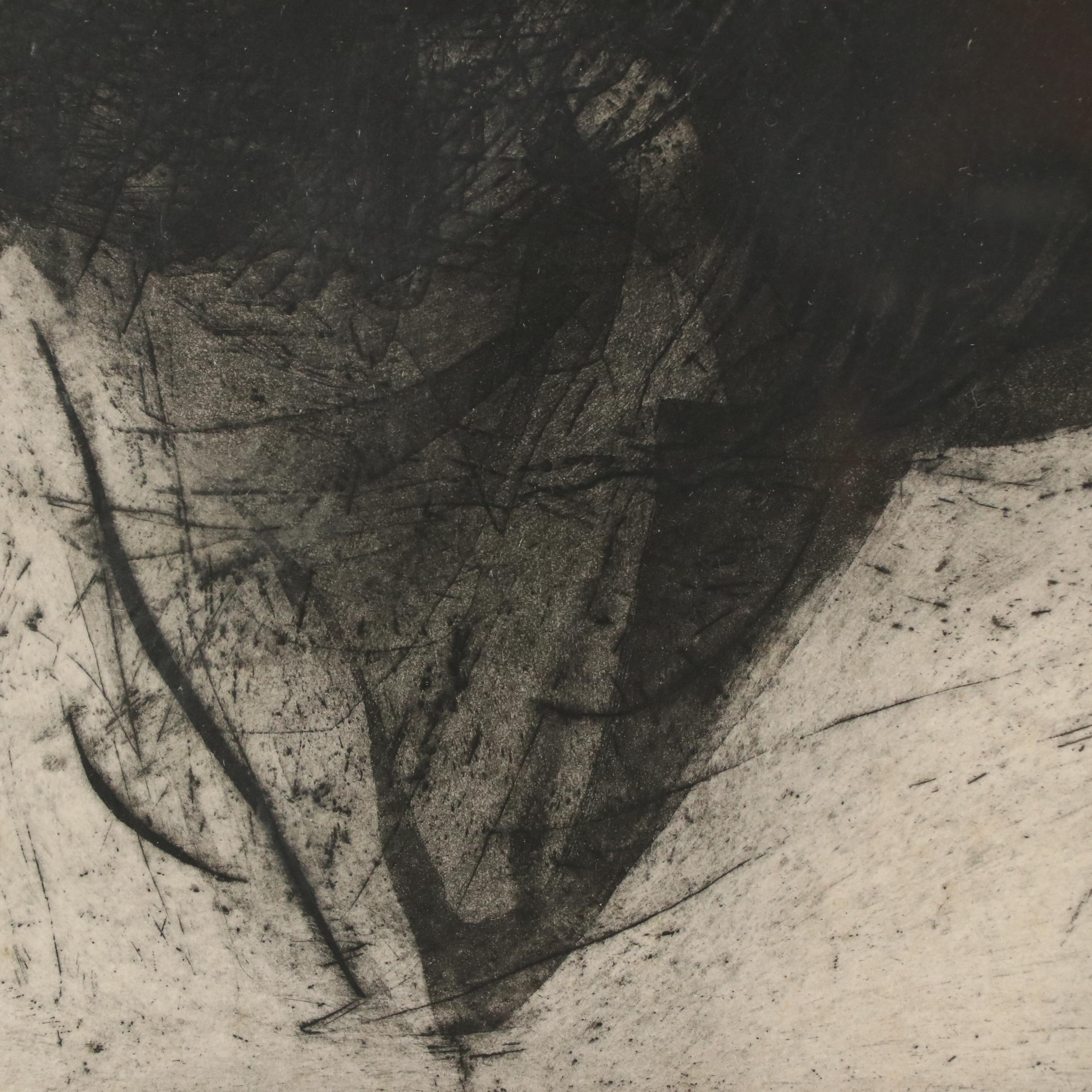 Walter Sorge Modernist Etching "Head of Christ," 1962