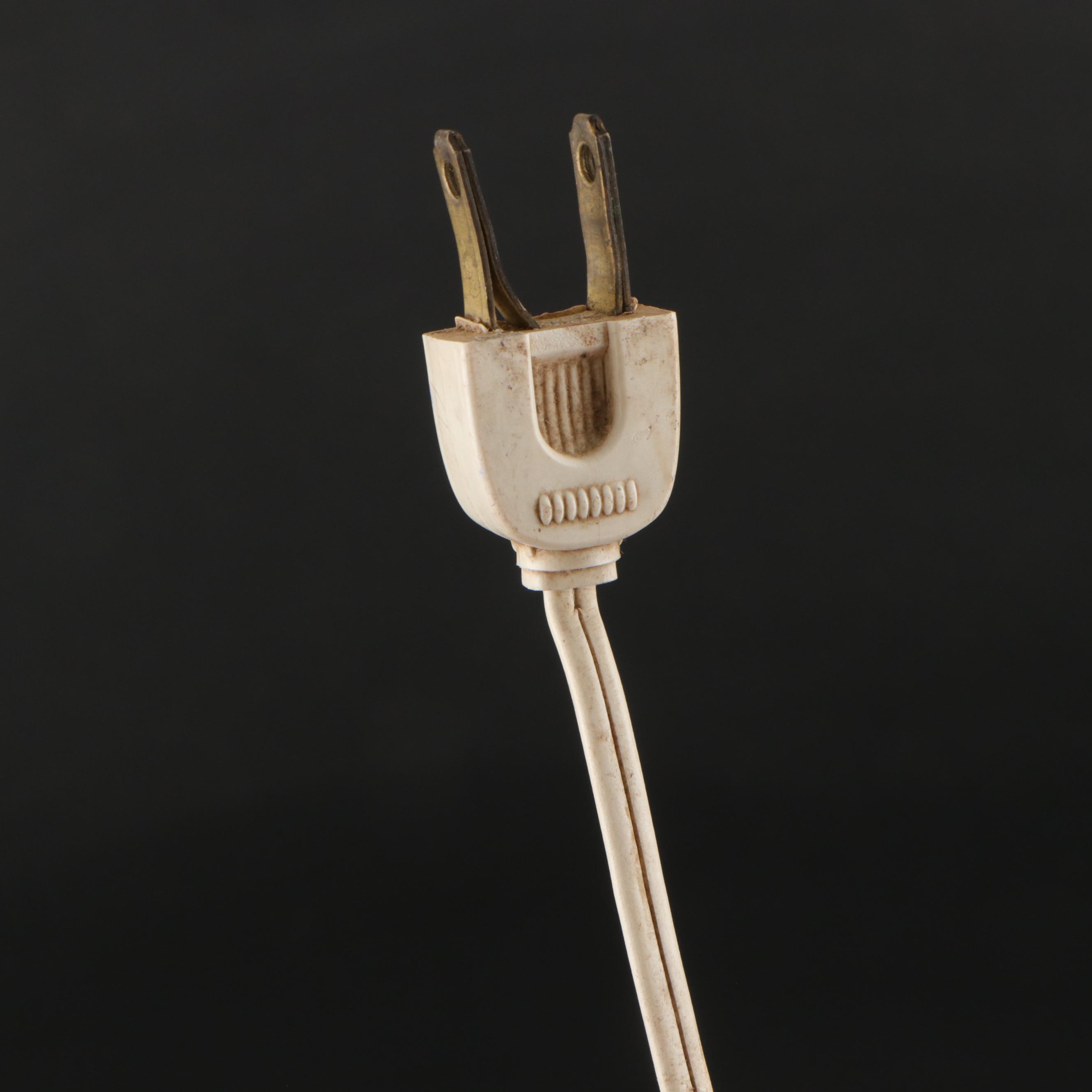 Hobnail Milk Glass Table Lamp with Embossed Ceramic Table Lamp