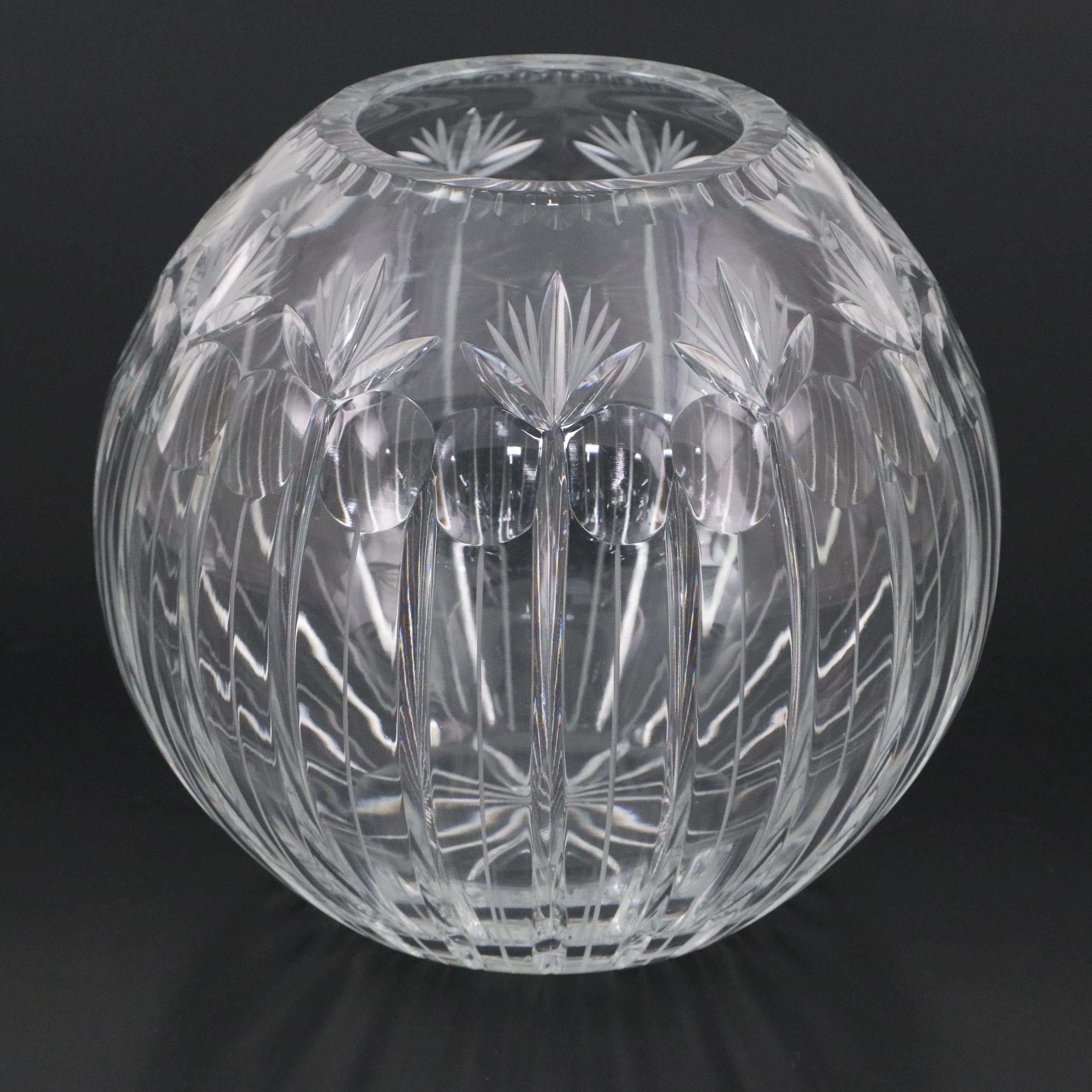 Cut Crystal Rose Bowl