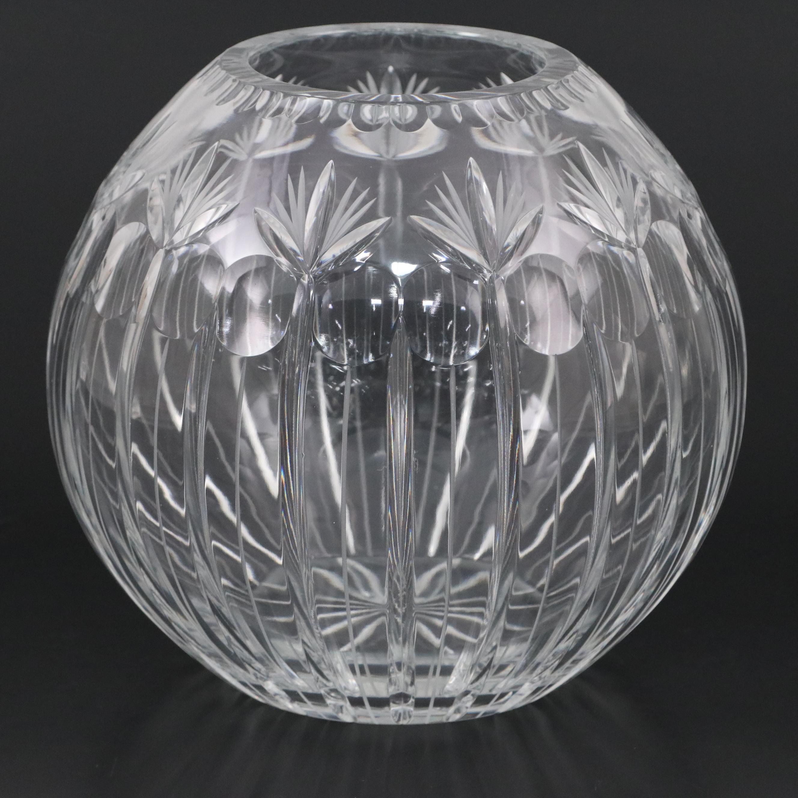 Cut Crystal Rose Bowl