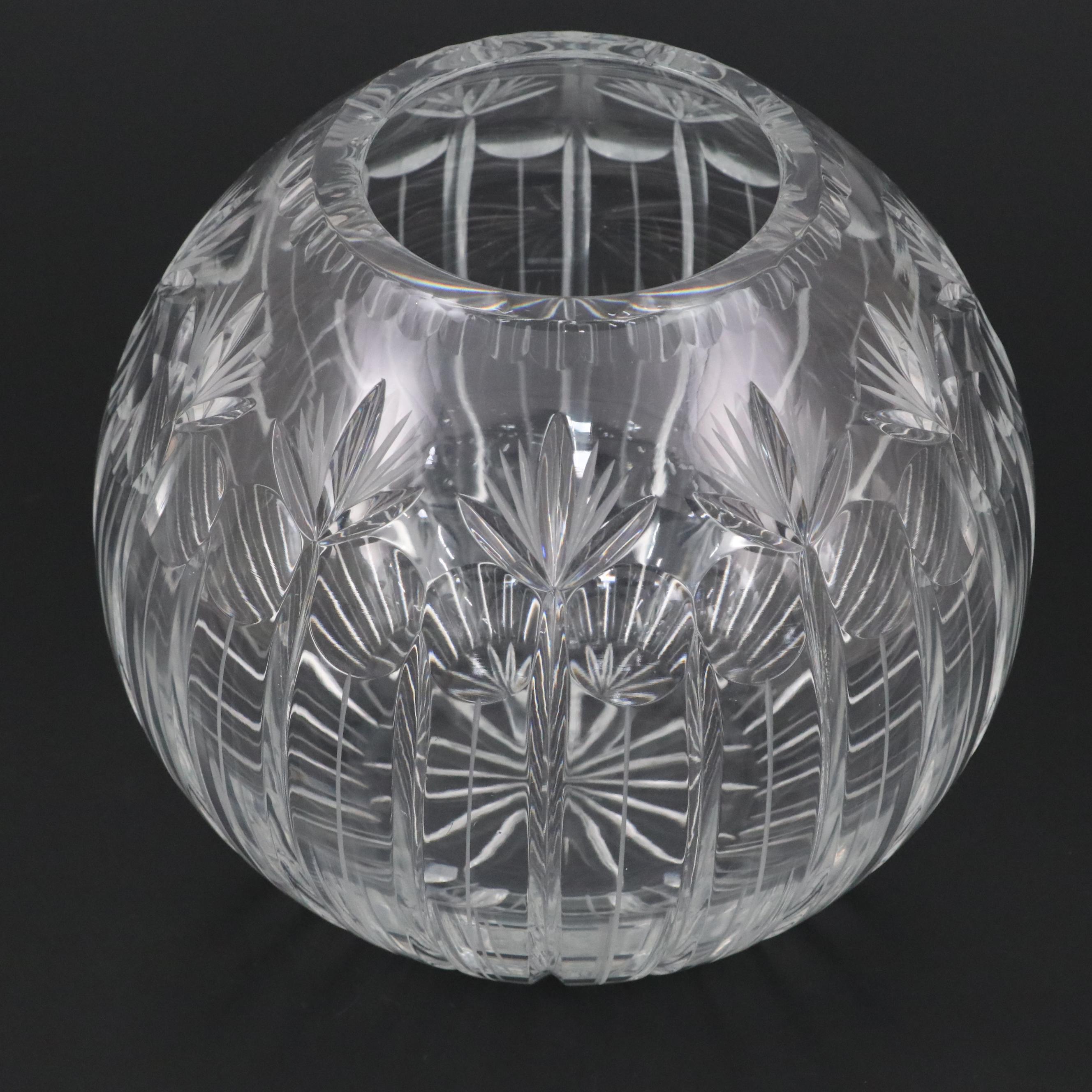 Cut Crystal Rose Bowl