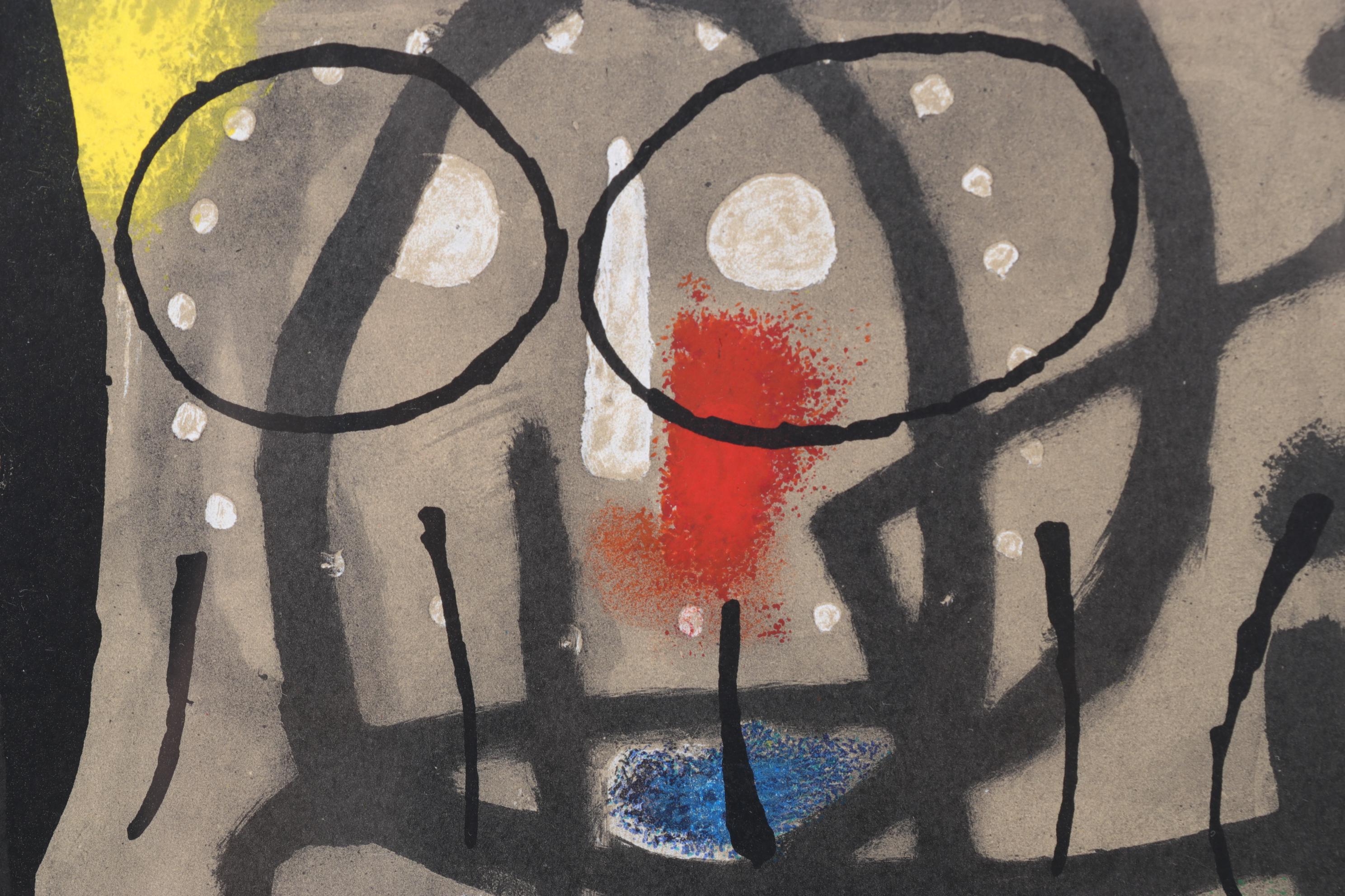 Joan Miró Color Lithograph for "Derrière le Miroir," 1965