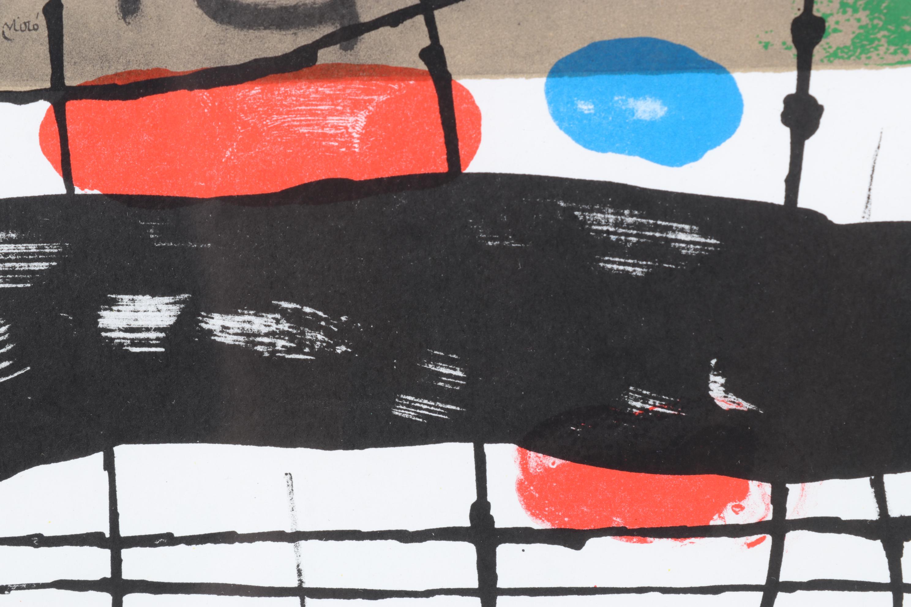 Joan Miró Color Lithograph for "Derrière le Miroir," 1965