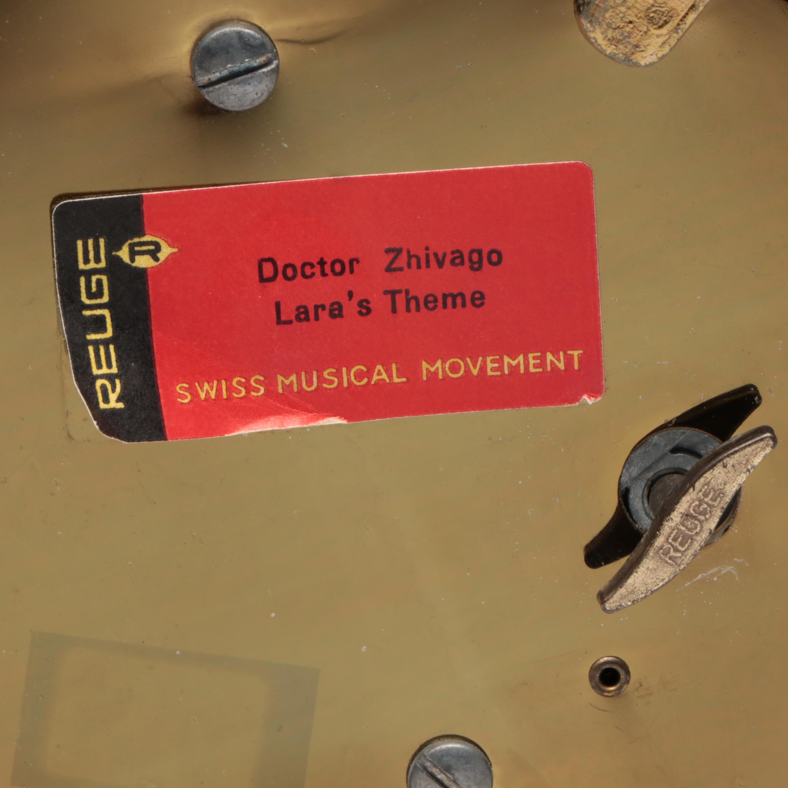 Reuge Ballerina Swiss Music Box Set to "Lara's Theme" from "Dr. Zhivago"