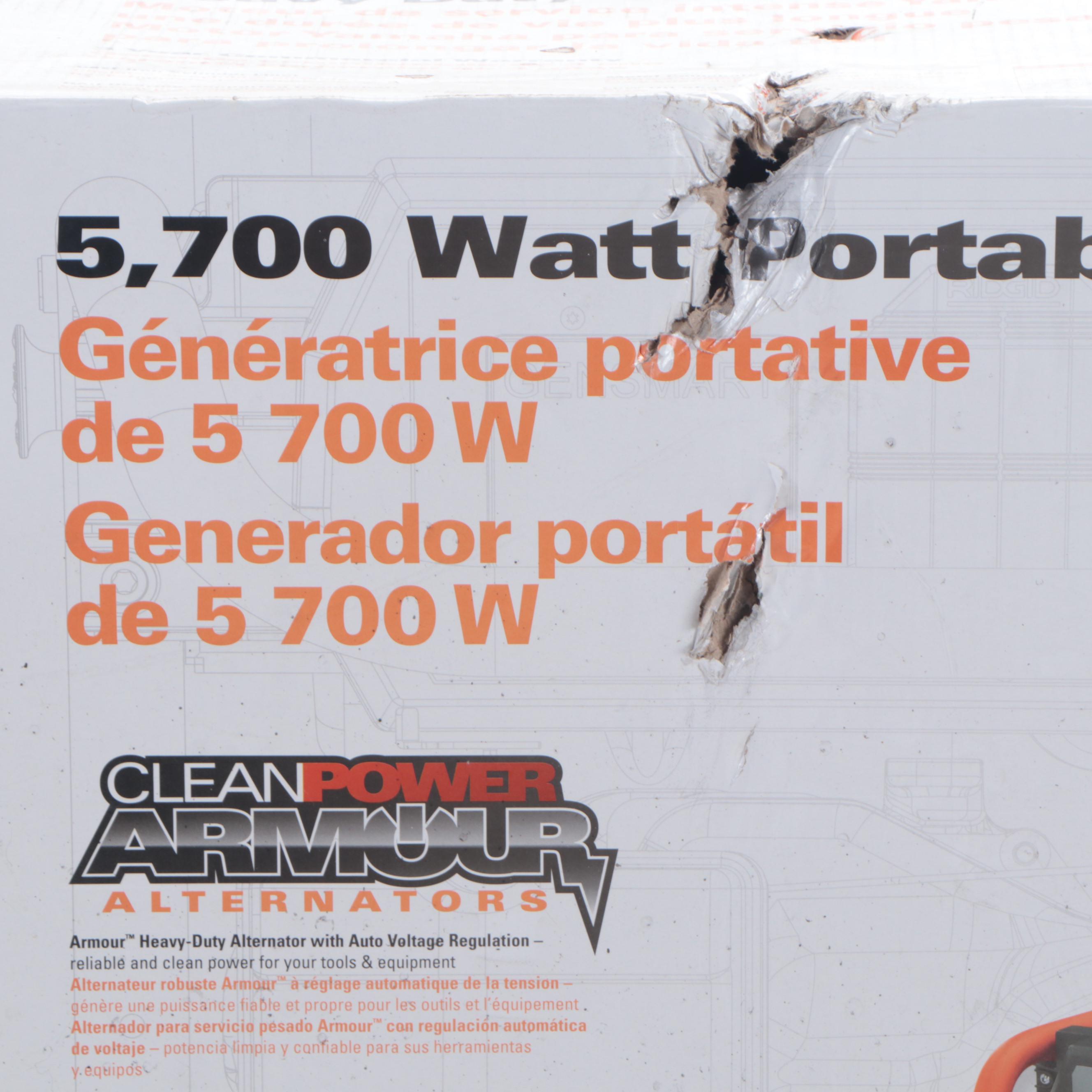 RIDGID 5,700 Watt Yamaha 301 cc Gasoline Powered Portable Generator, 21st C.