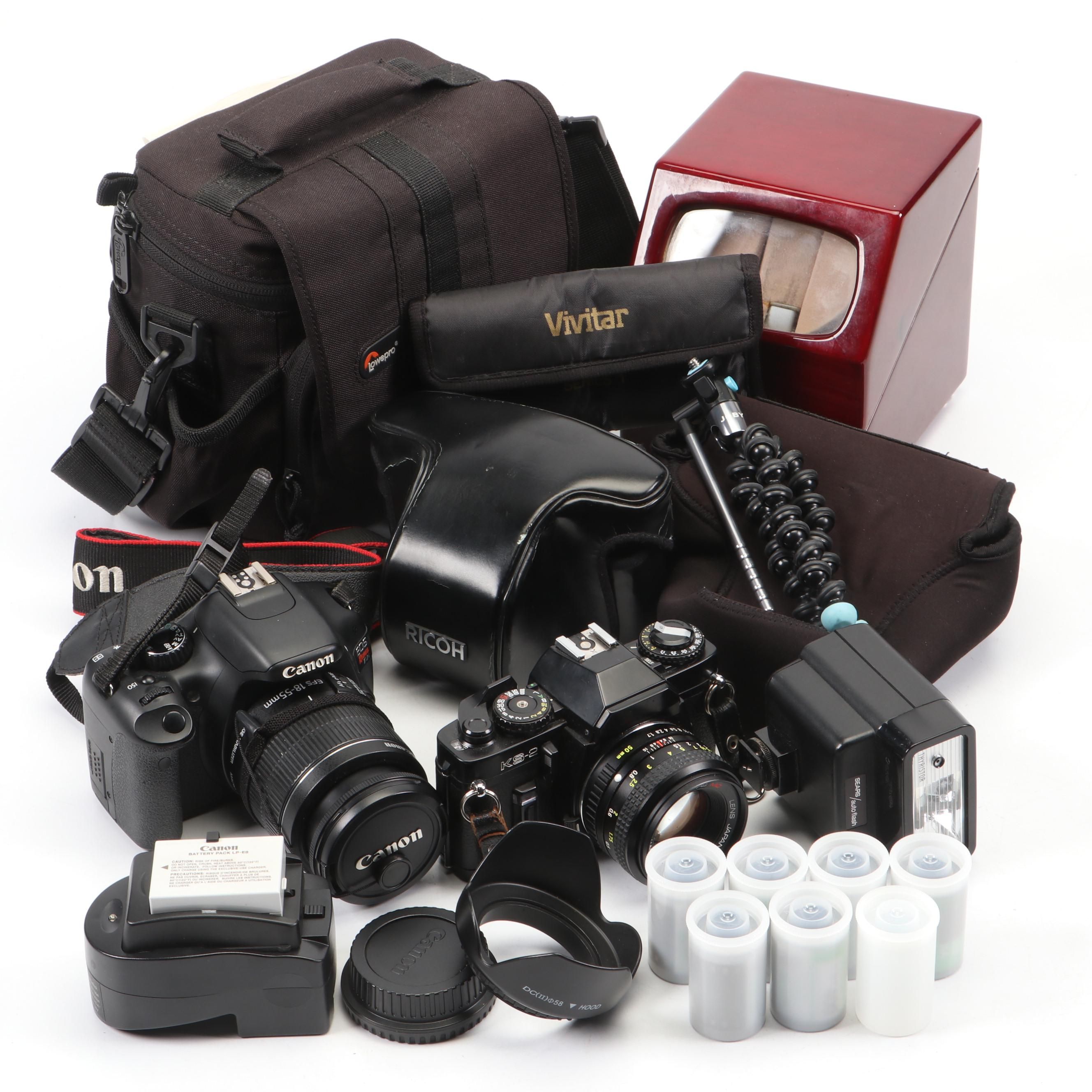 Sears KS-2 Camera with Canon EOS Rebel T2i Digital Camera and More