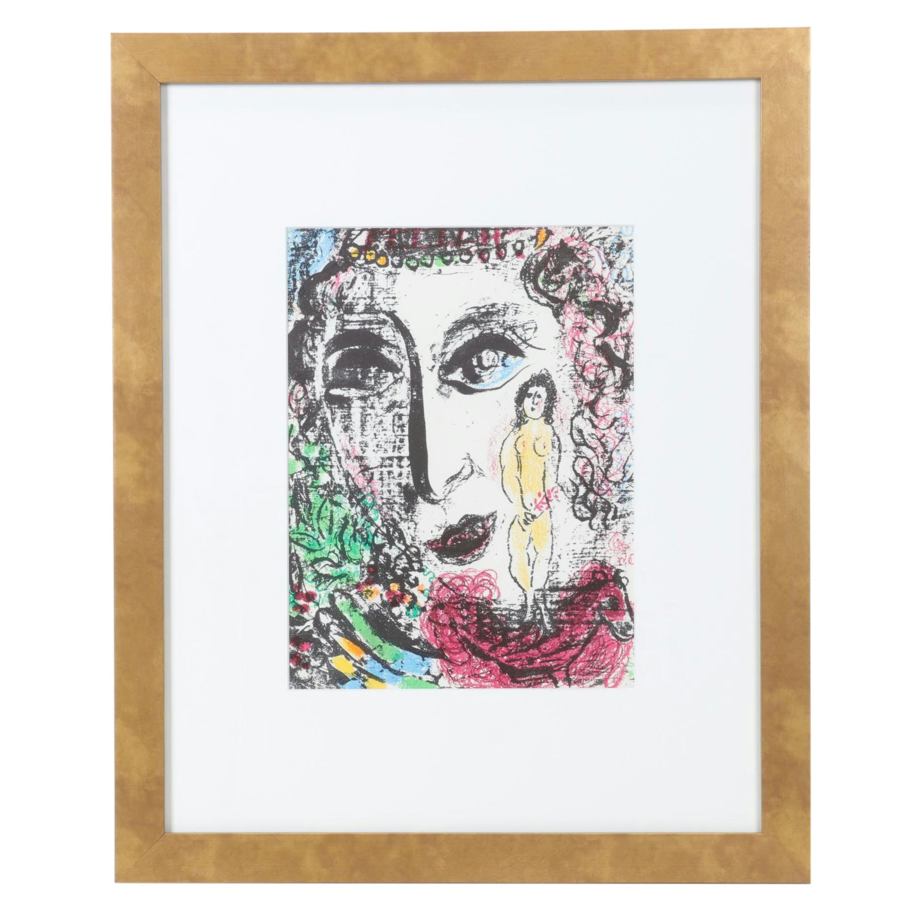 Marc Chagall Color Lithograph "L'Apparition au cirque," 1963