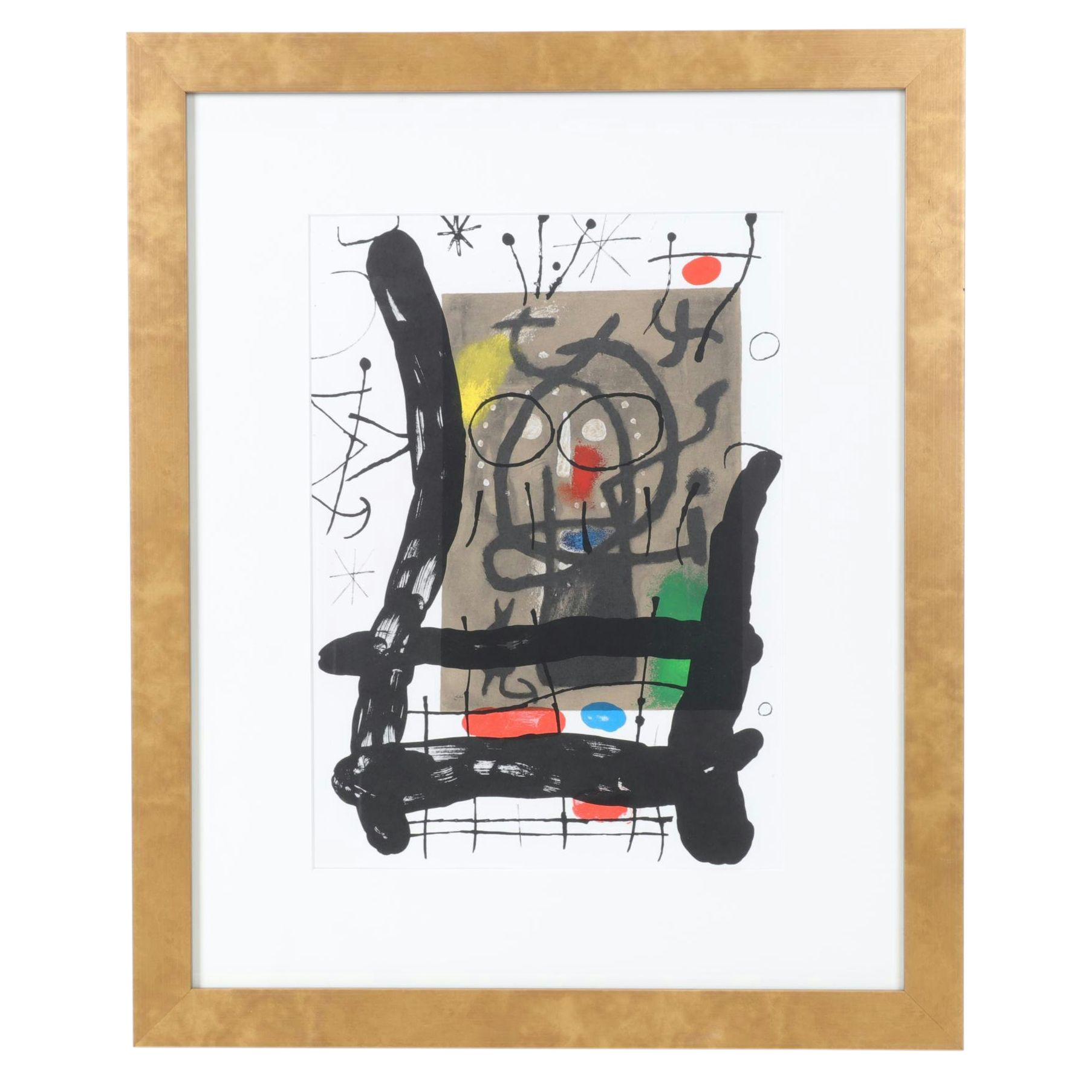 Joan Miró Color Lithograph for "Derrière le Miroir," 1965