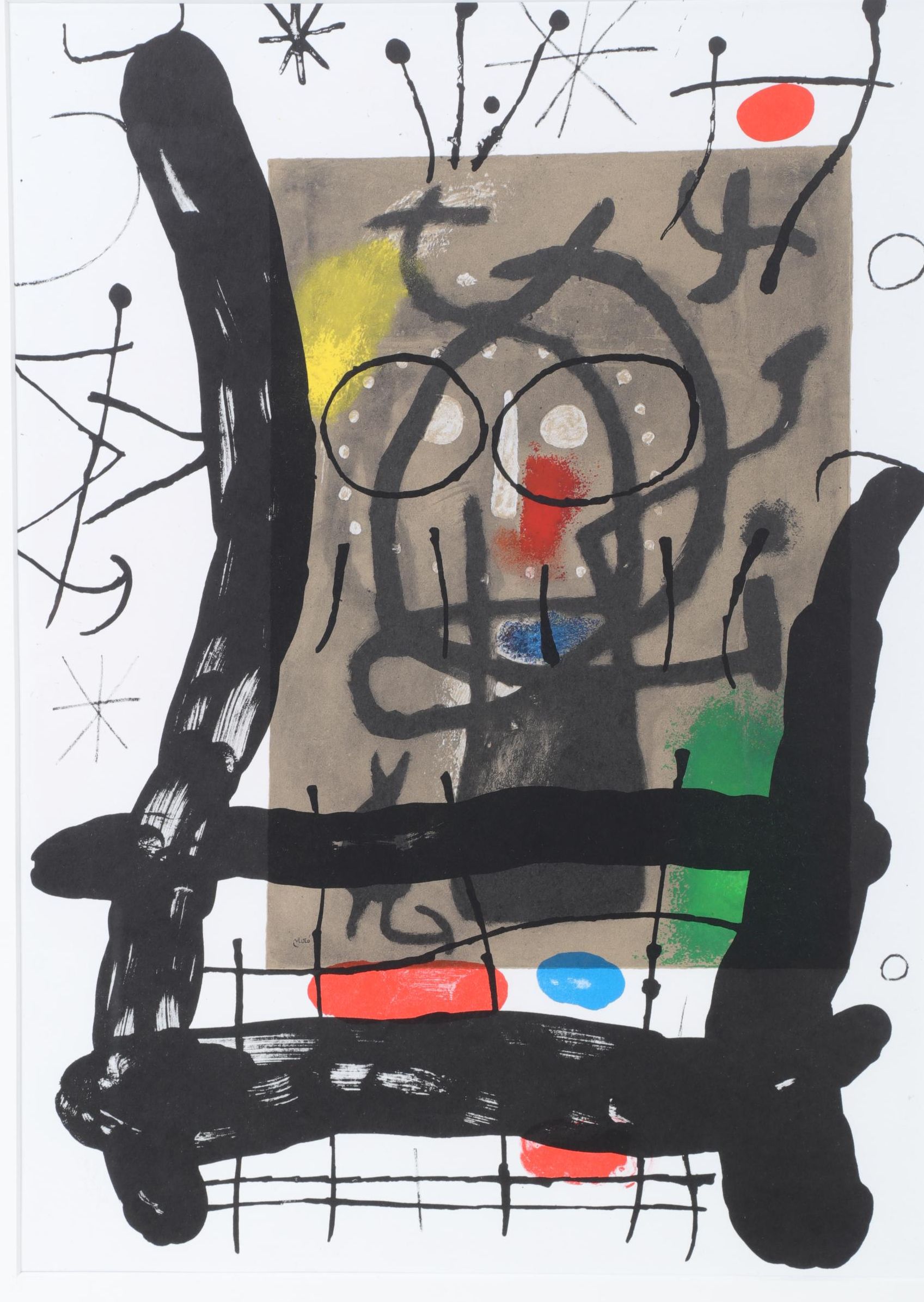 Joan Miró Color Lithograph for "Derrière le Miroir," 1965