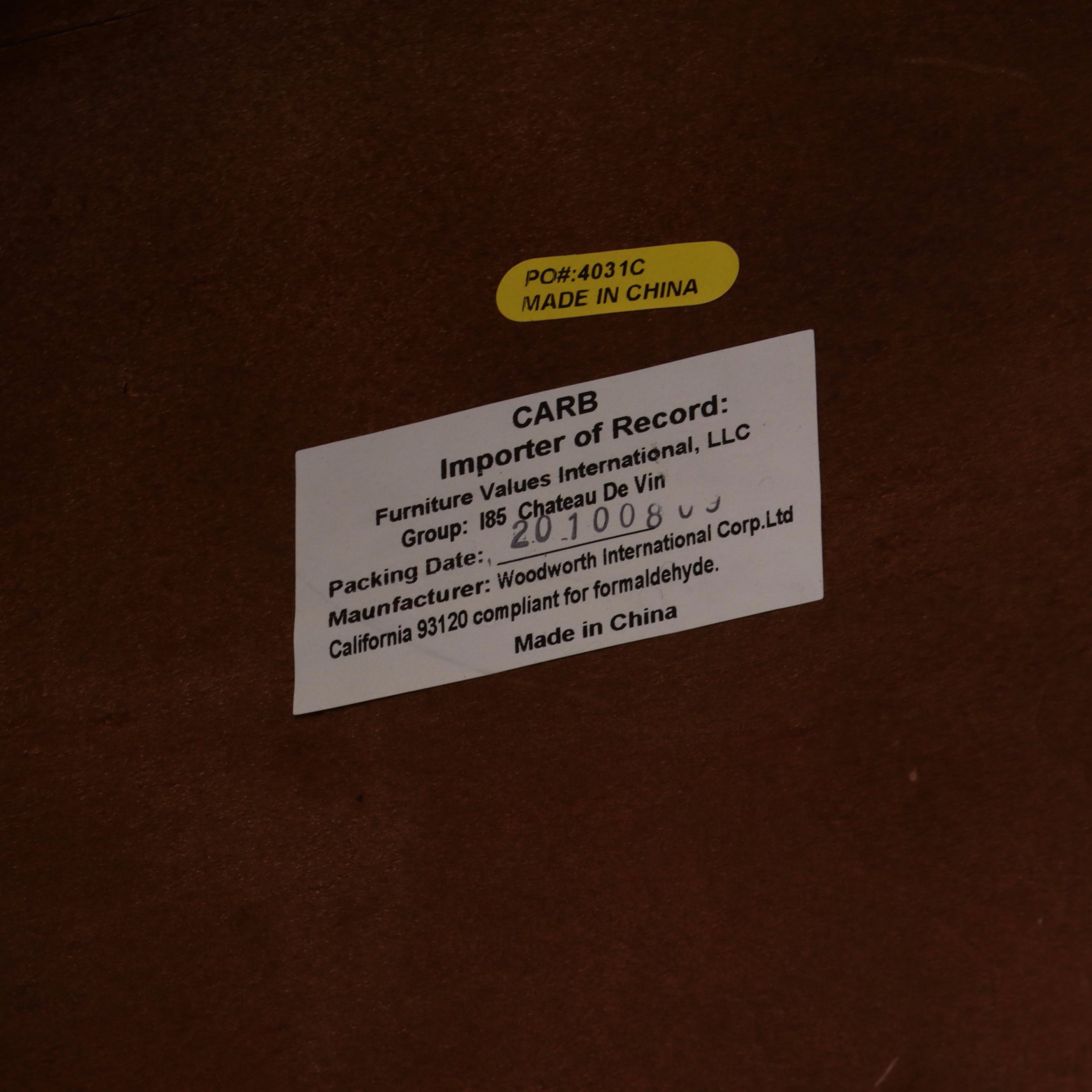 Contemporary Cherry Finish Desk with Hutch, Filing Cabinet, and Side Table