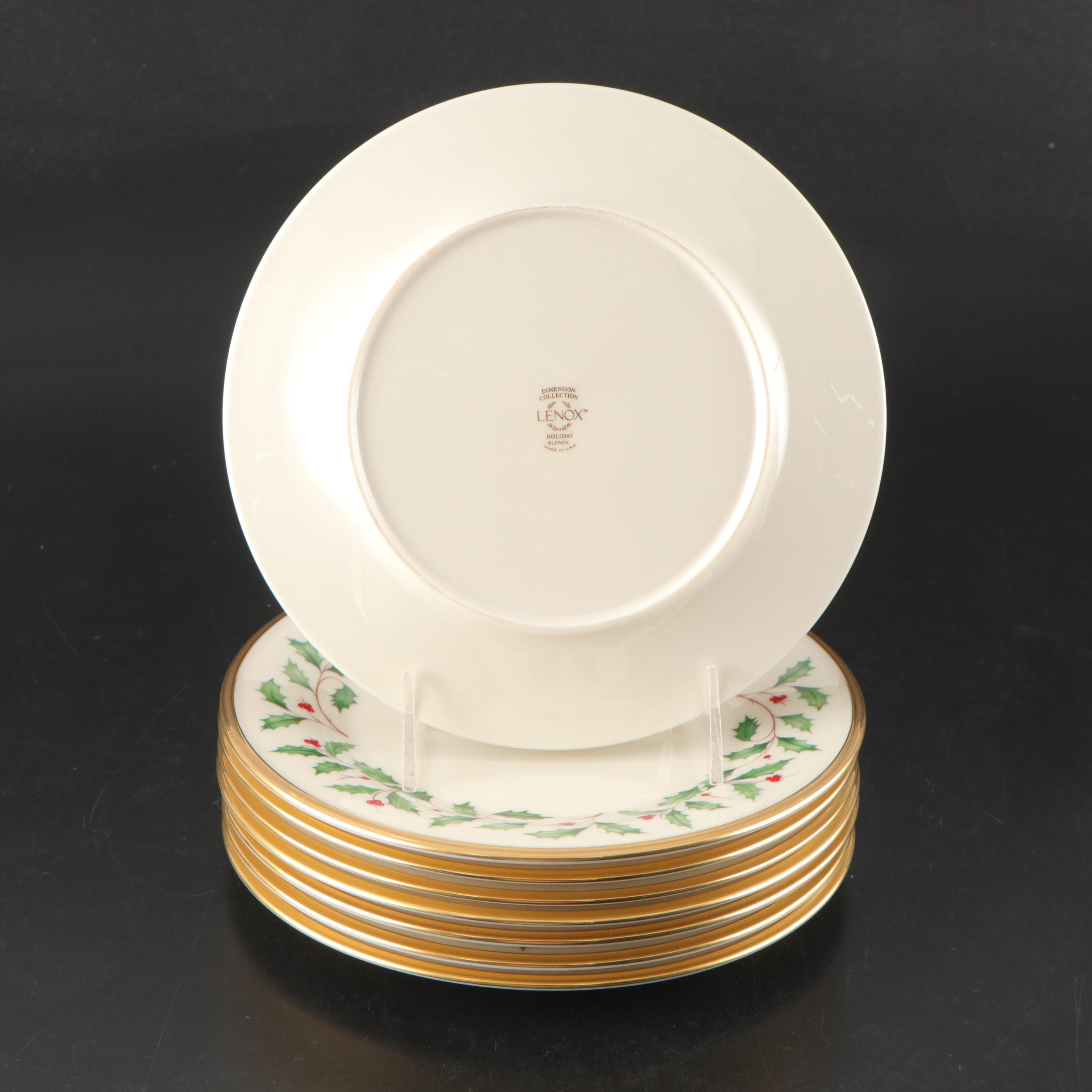 Lenox "Holiday" Porcelain Dessert Tray and Salad Plates with More