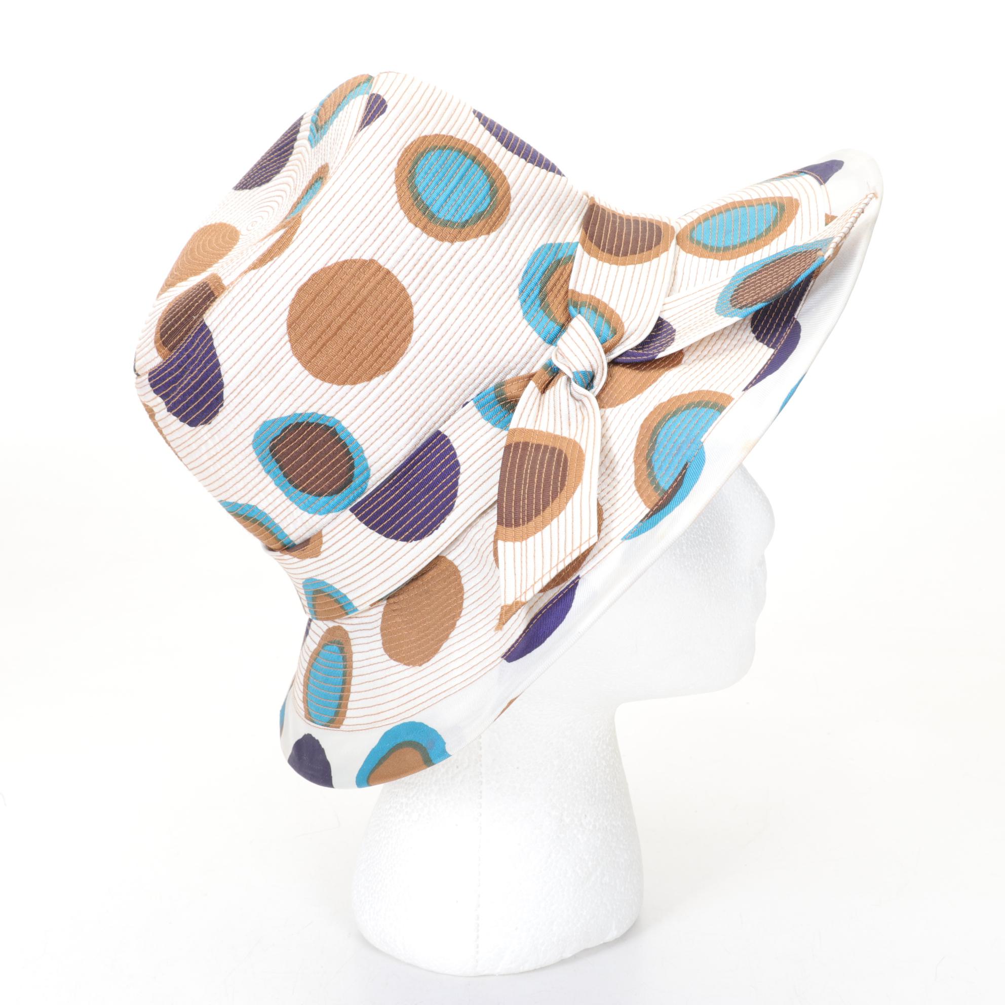 London Made Atelier Lucas Hat, Cream Beaded Purse, Polka Dot Beret, and Knit Hat