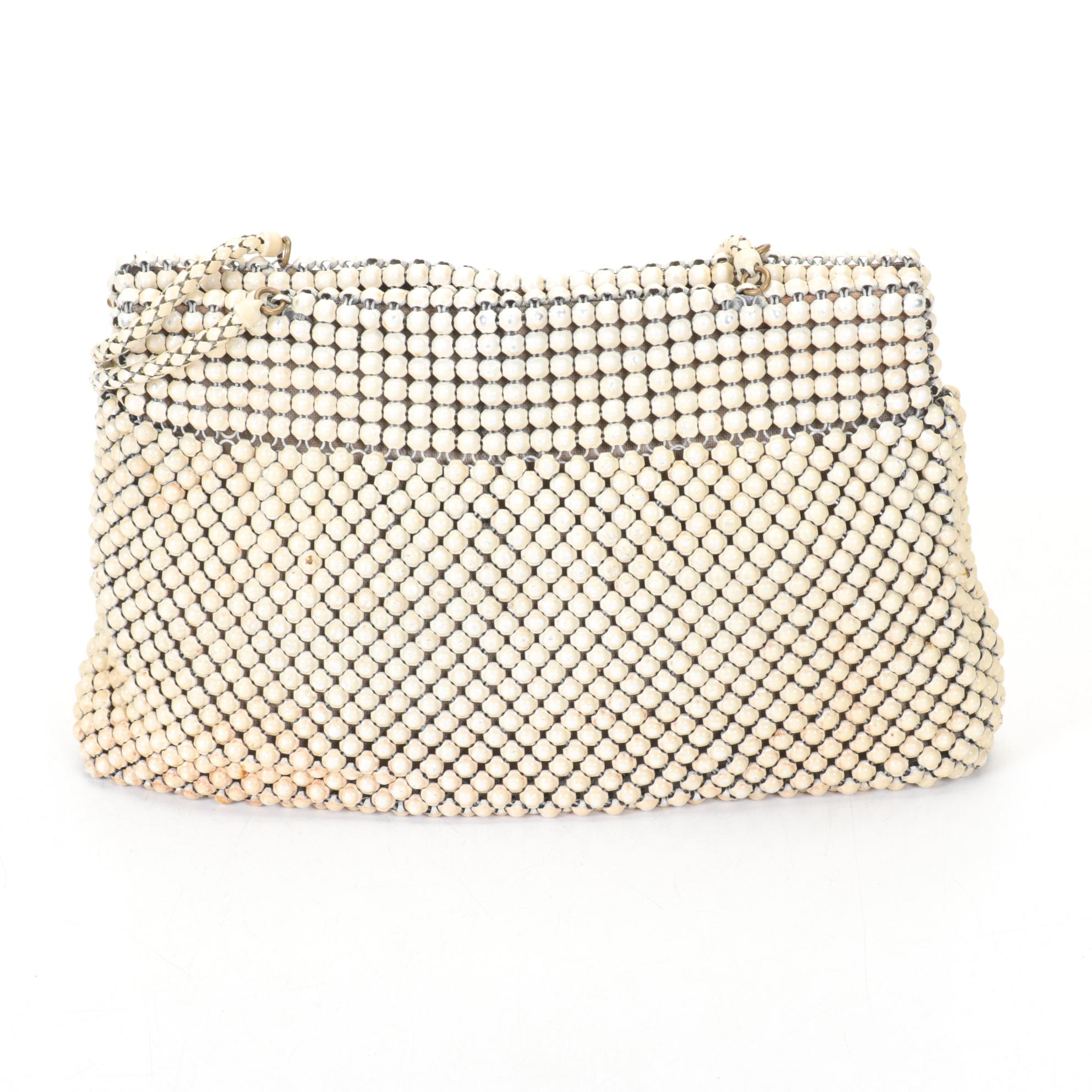 London Made Atelier Lucas Hat, Cream Beaded Purse, Polka Dot Beret, and Knit Hat