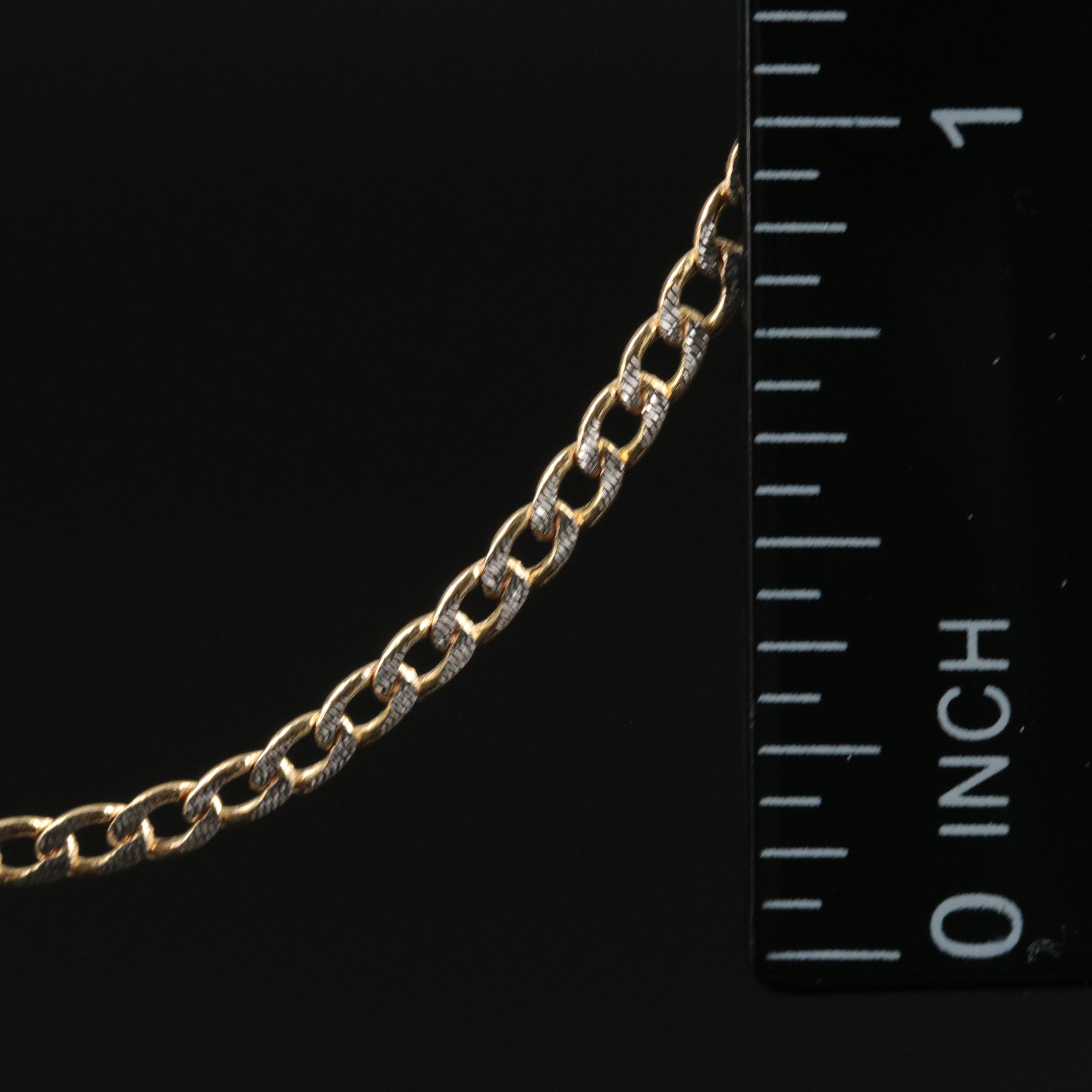 14K Two-Tone Curb Chain Necklace