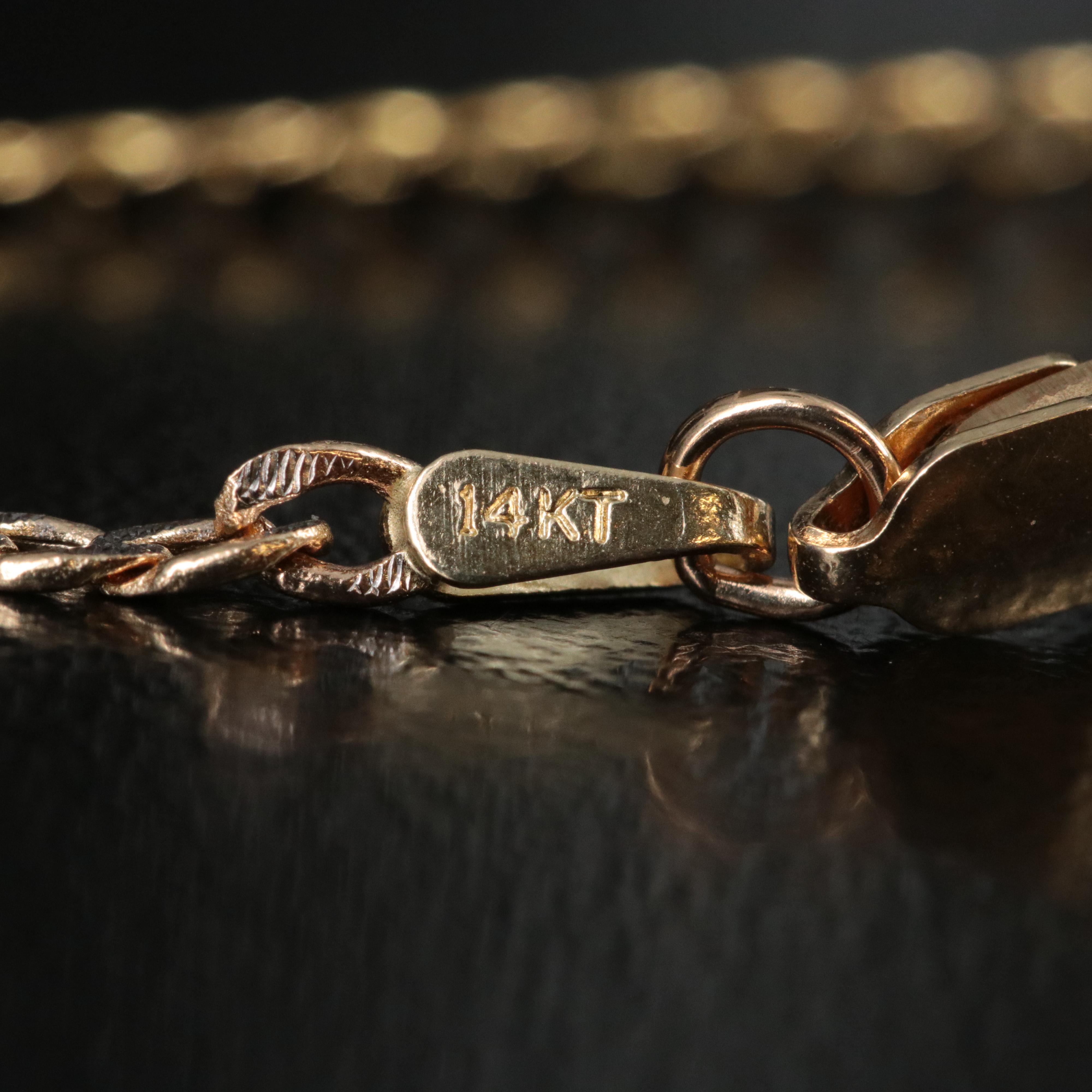 14K Two-Tone Curb Chain Necklace