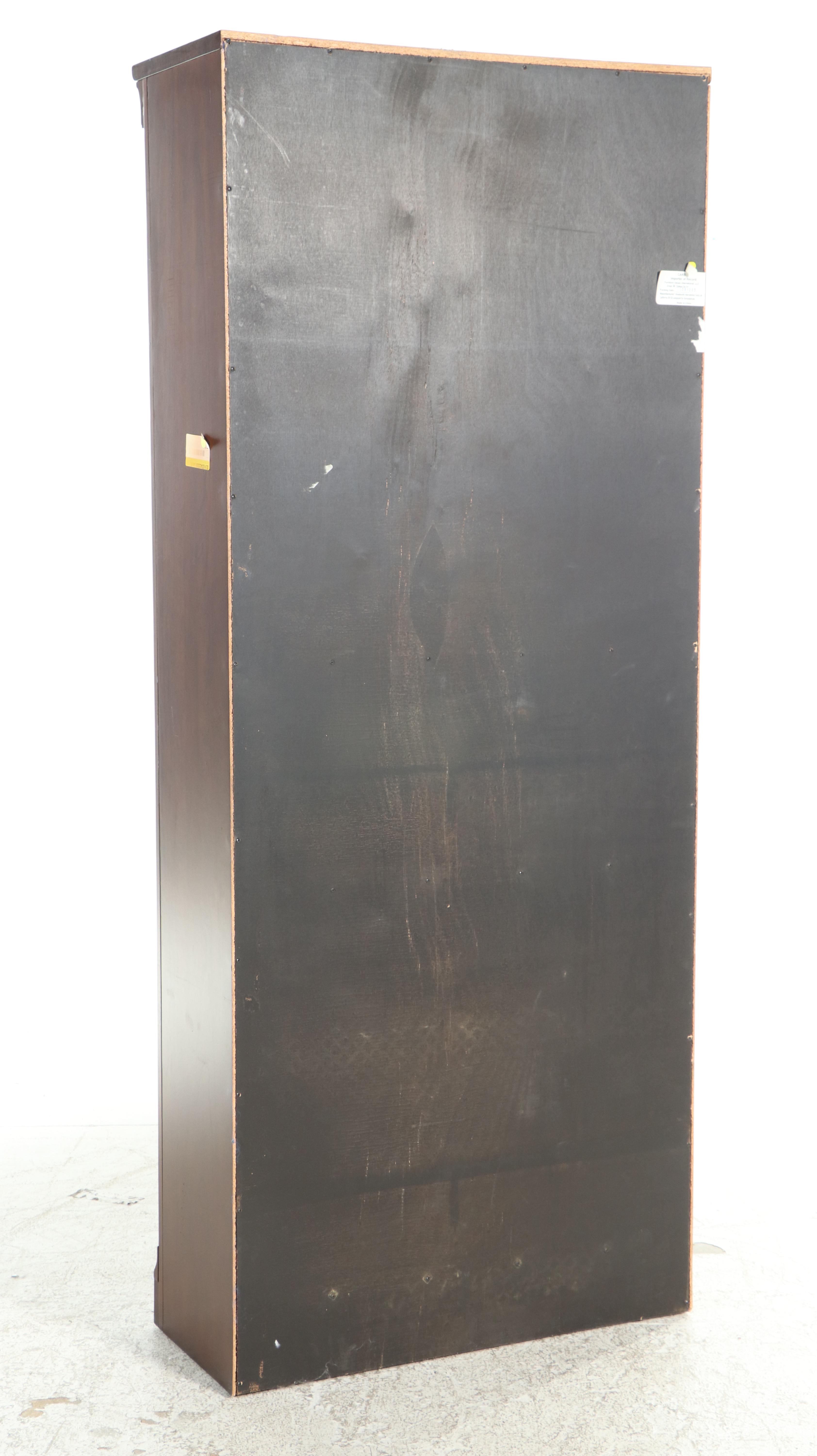 Shaker Style Walnut Finish Bookcase and Cabinet