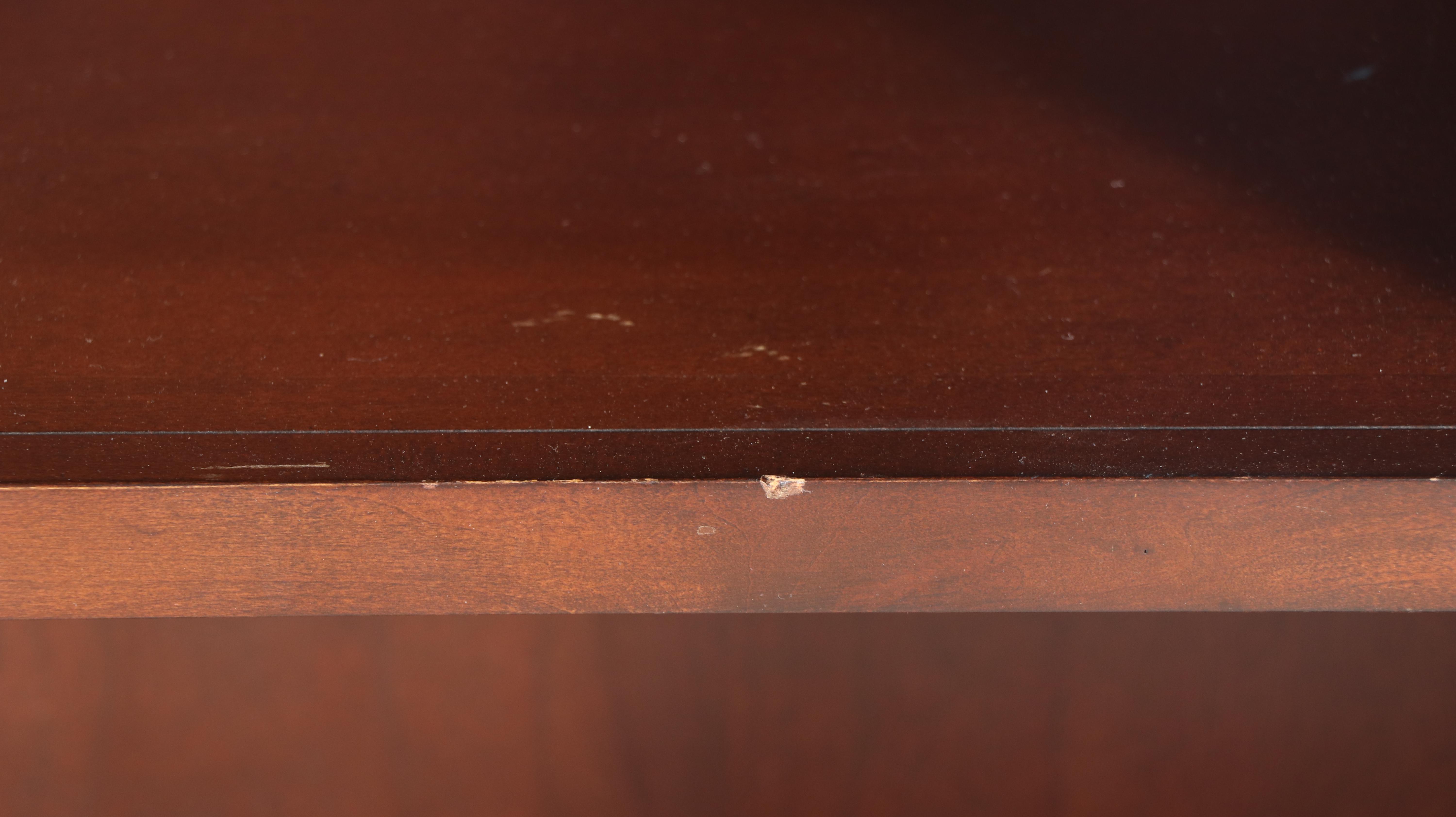 Shaker Style Walnut Finish Bookcase and Cabinet