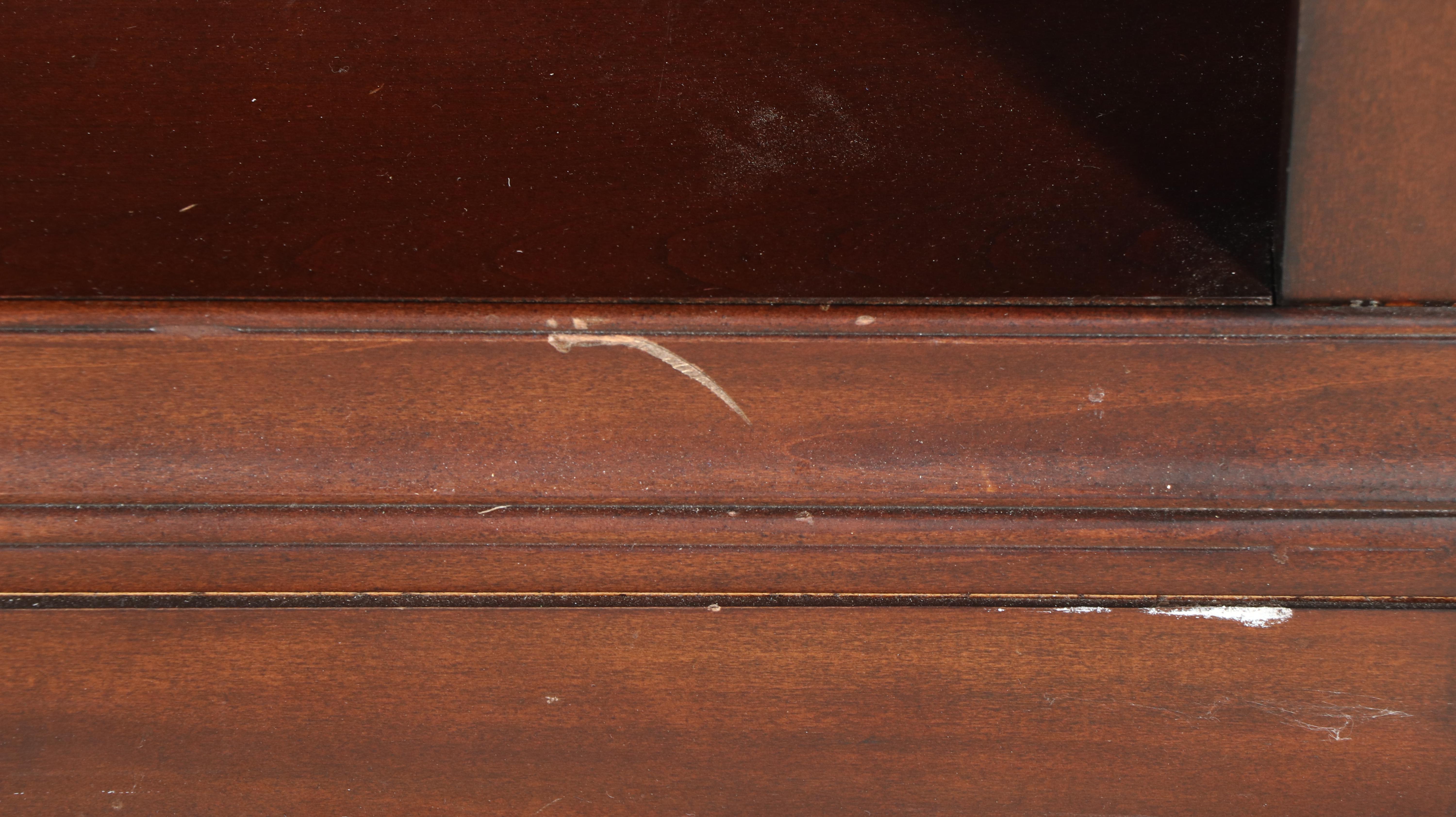 Shaker Style Walnut Finish Bookcase and Cabinet