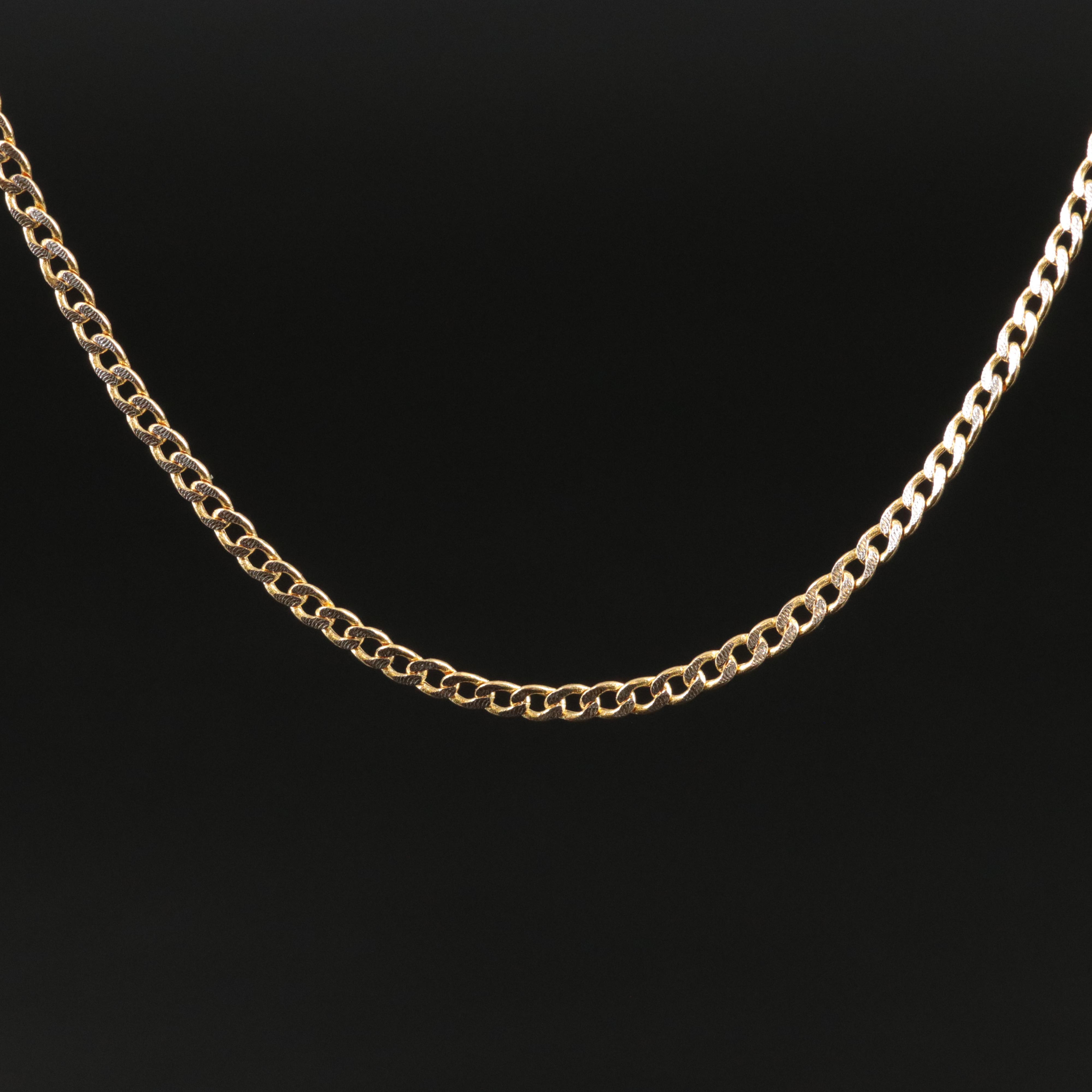 14K Two-Tone Curb Chain Necklace