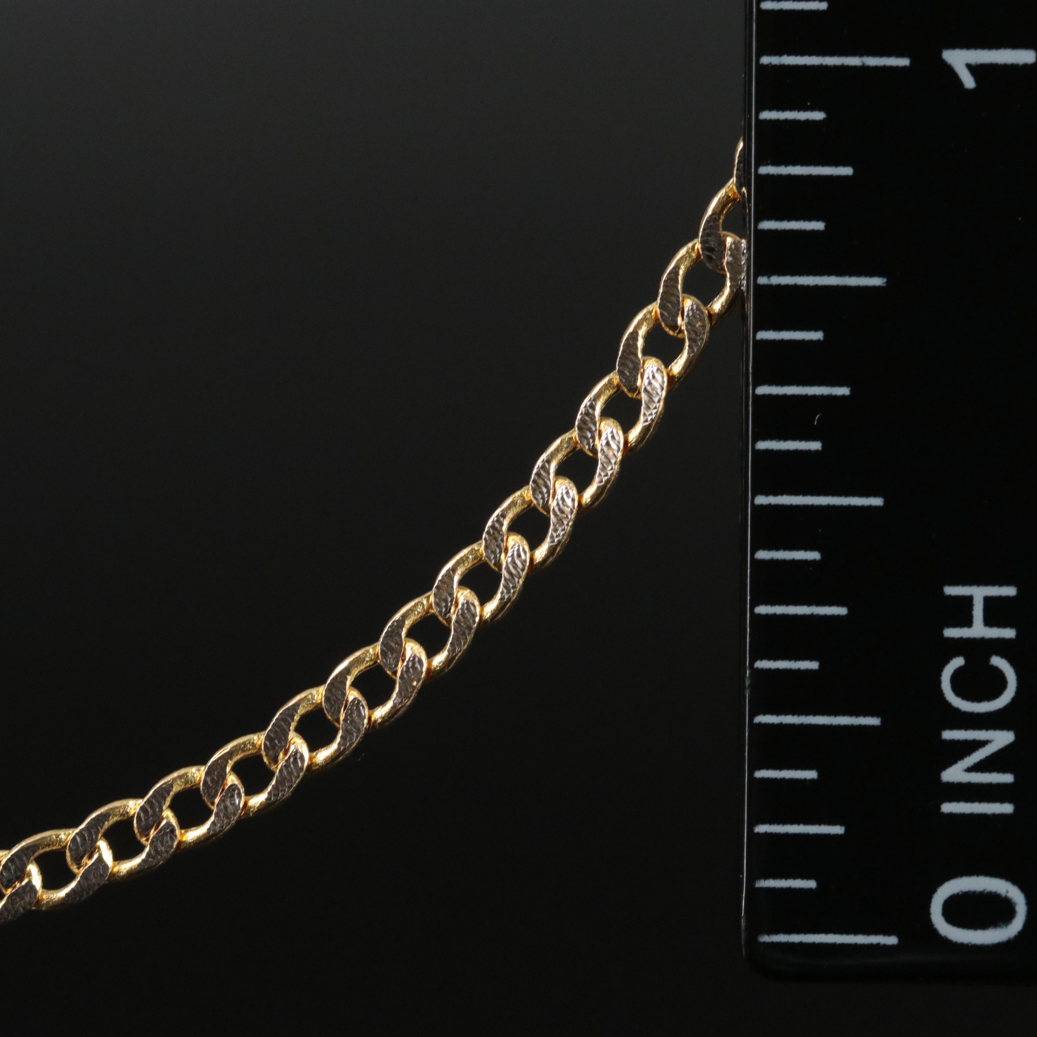 14K Two-Tone Curb Chain Necklace